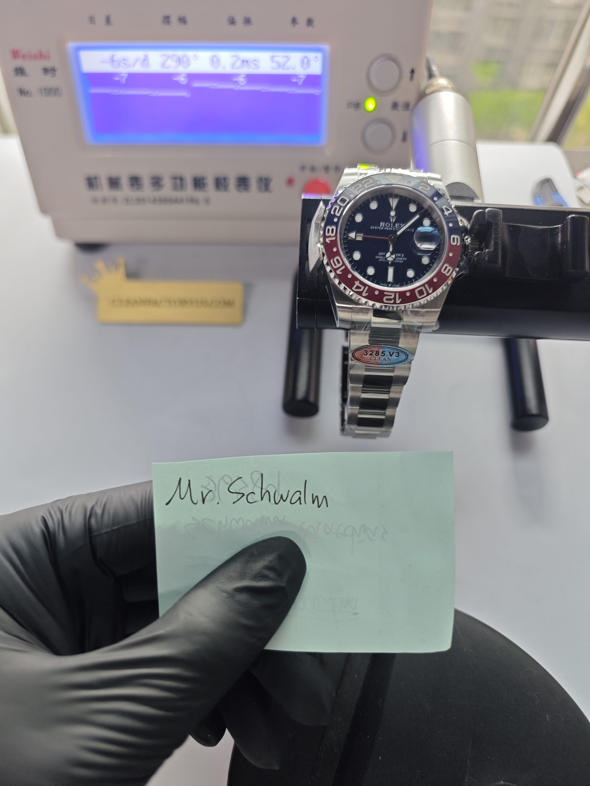 Clean Factory GMT Master II 126719BLRO Oyster Blue Dial, “Pepsi”Red/Blue