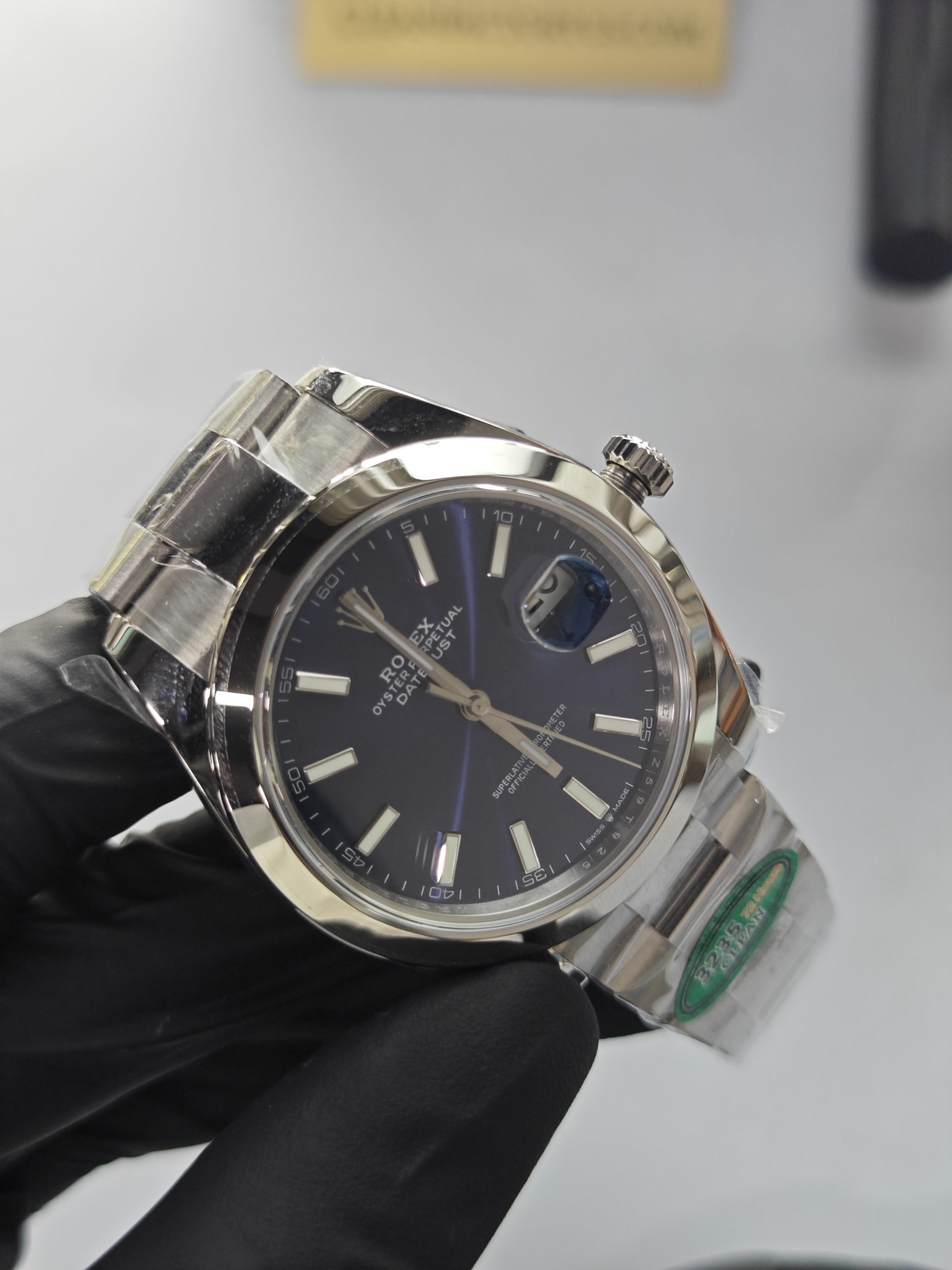 Clean Factory Datejust 41mm Oyster 126300 Blue Dial, Smooth Bezel