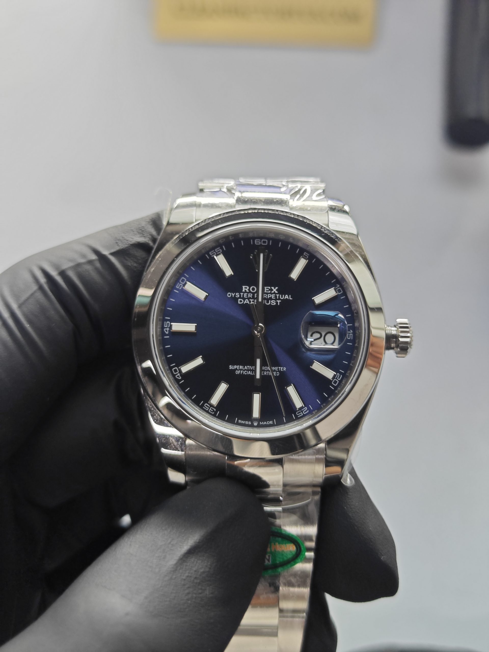 Clean Factory Datejust 41mm Oyster 126300 Blue Dial, Smooth Bezel