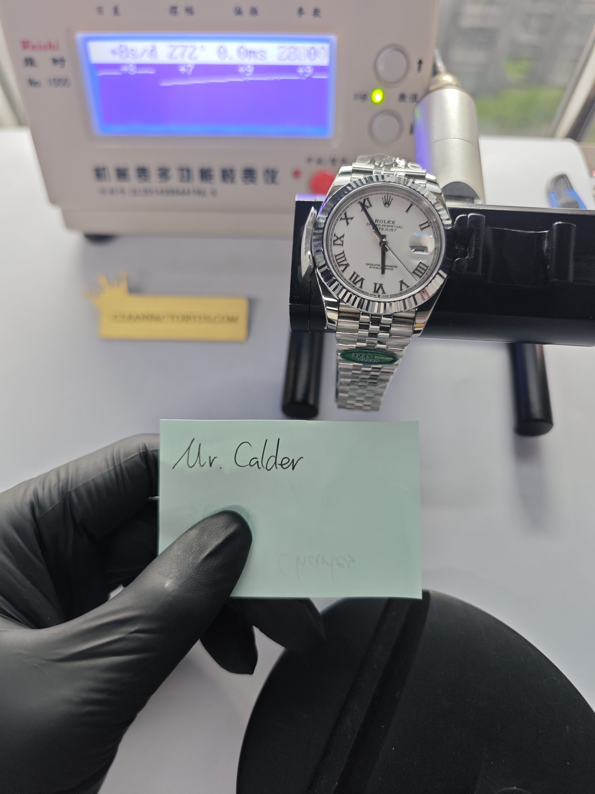 Clean Factory Datejust 41mm Jubilee White Dial Roman Markers, White Gold Fluted Bezel