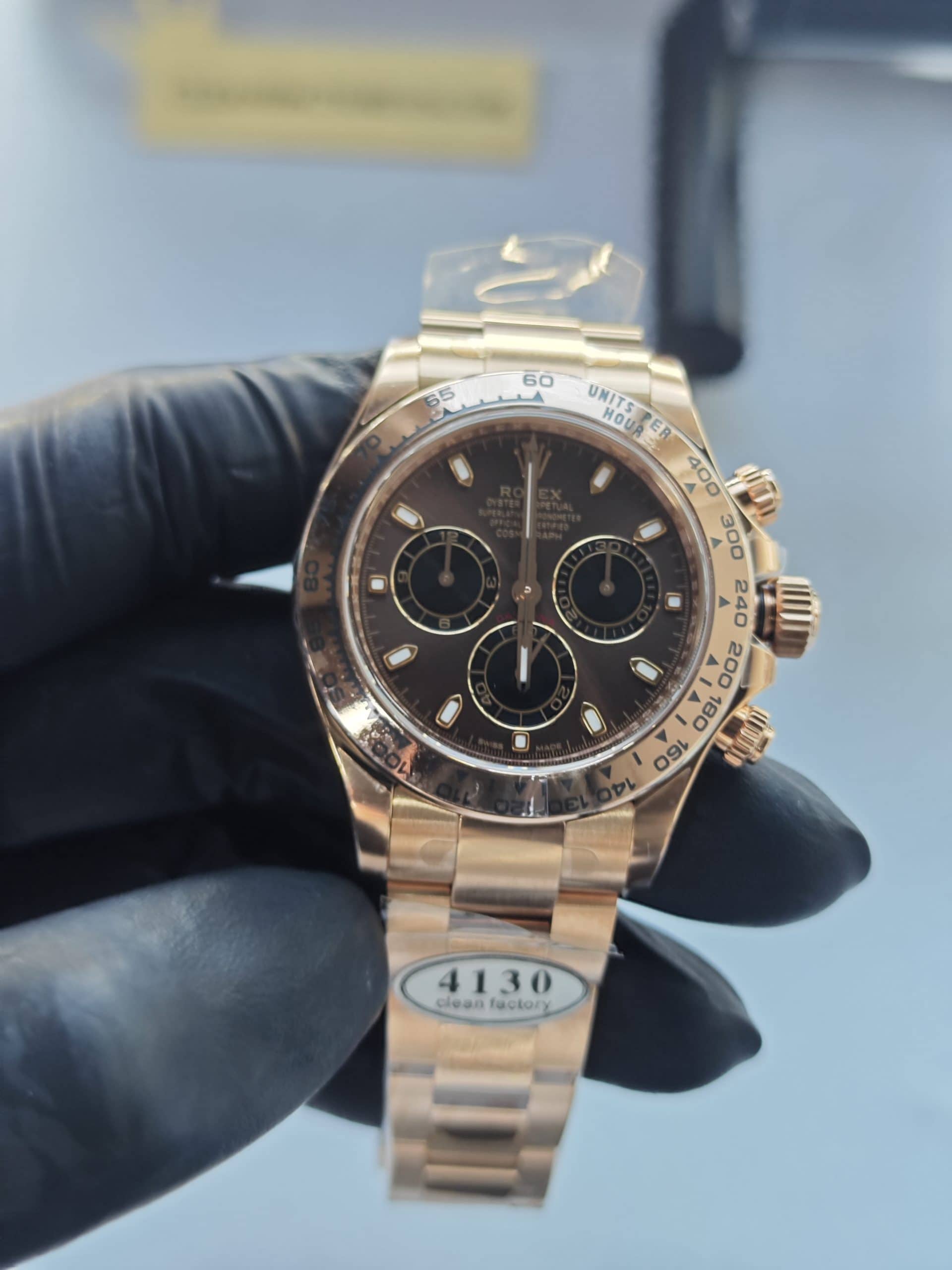 Clean Factory Rolex Daytona 116505 Rose Gold Chocolate Dial