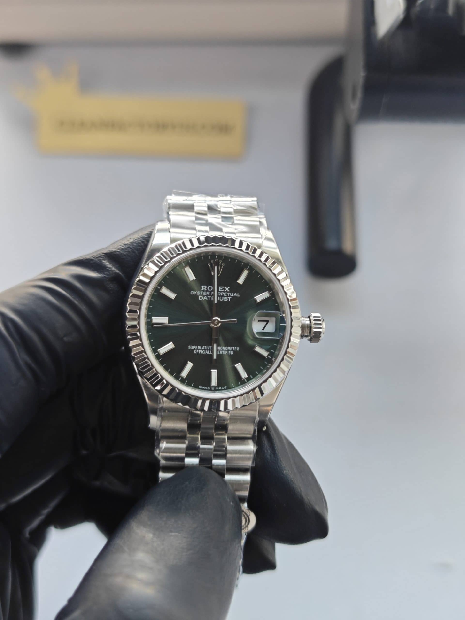 Clean Factory Lady Datejust 31mm 278274Jubilee, Green Dial,