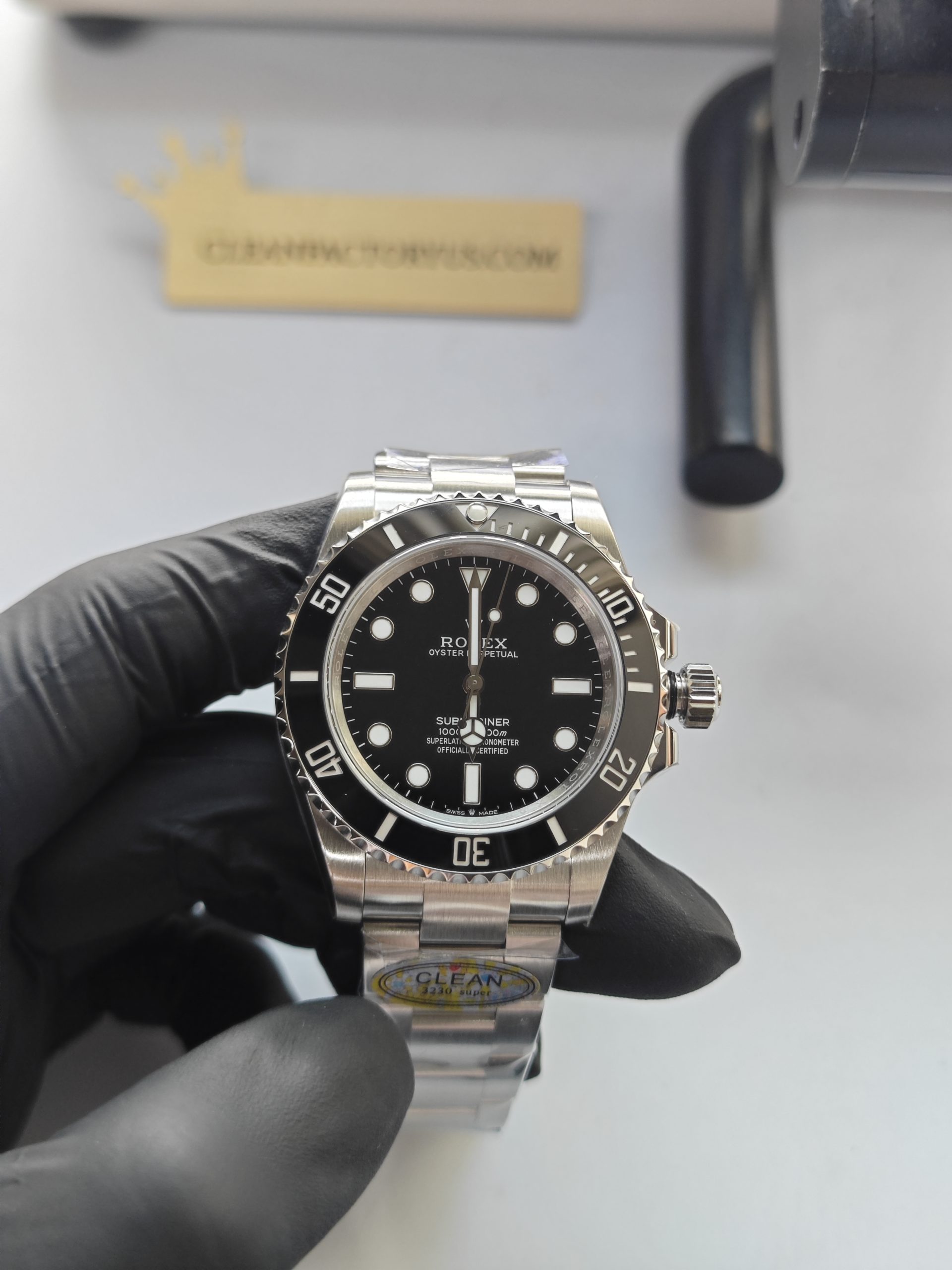 Clean Factory Rolex Submariner 124060 No Date 41mm Black Ceramic Bezel