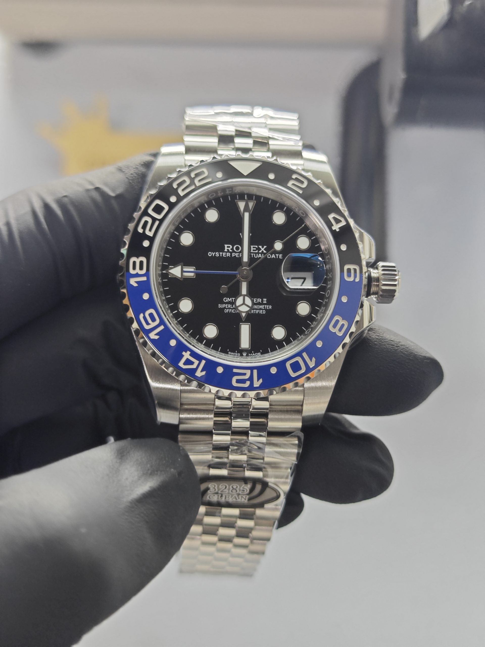 Clean Factory Rolex GMT Master II 126710blnr Jubilee Batman Black Blue Ceramic Bezel