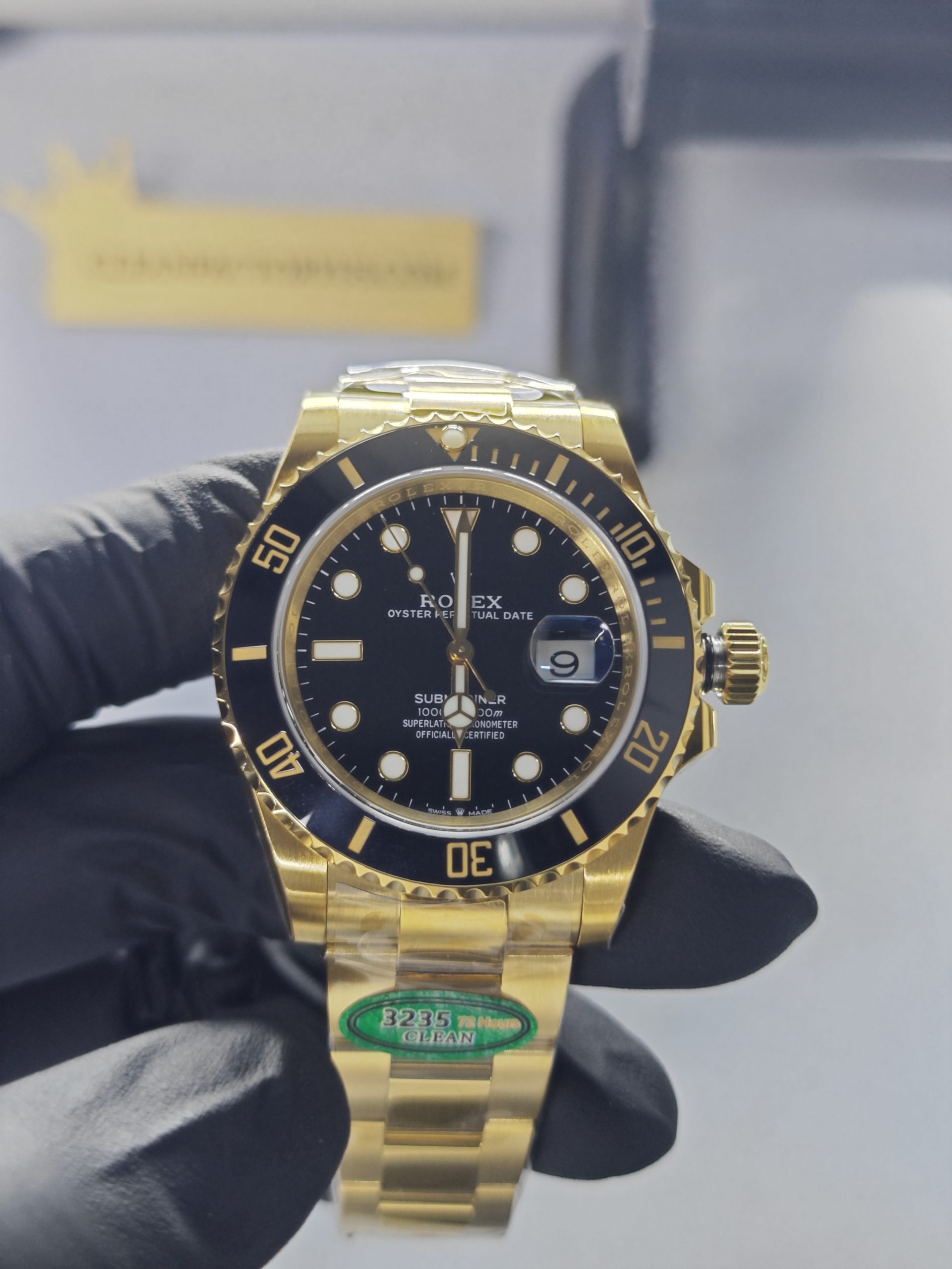 Clean Factory Submariner 126618LN 41mm, Black Dial, Ceramic Bezel, Gold Wrap 904L Steel