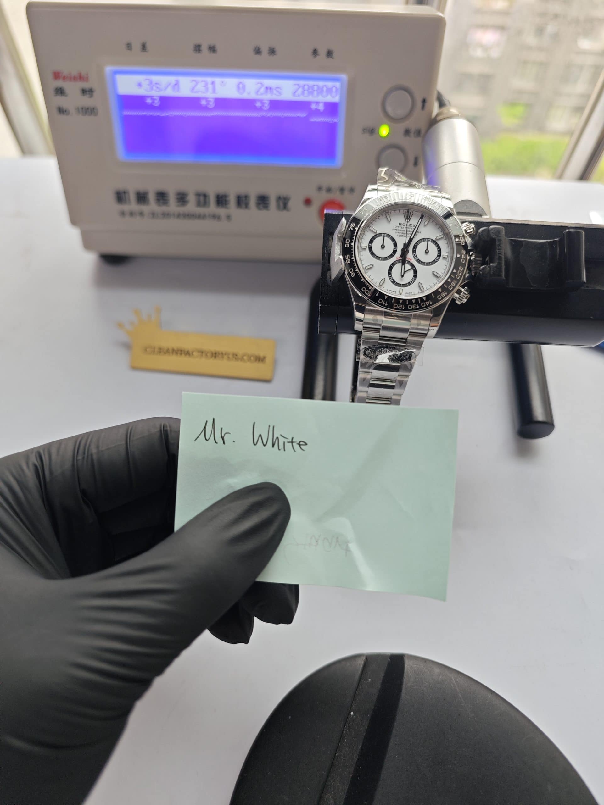 Clean Factory Daytona 126500LN 40mm White Panda Dial, Black Ceramic Bezel