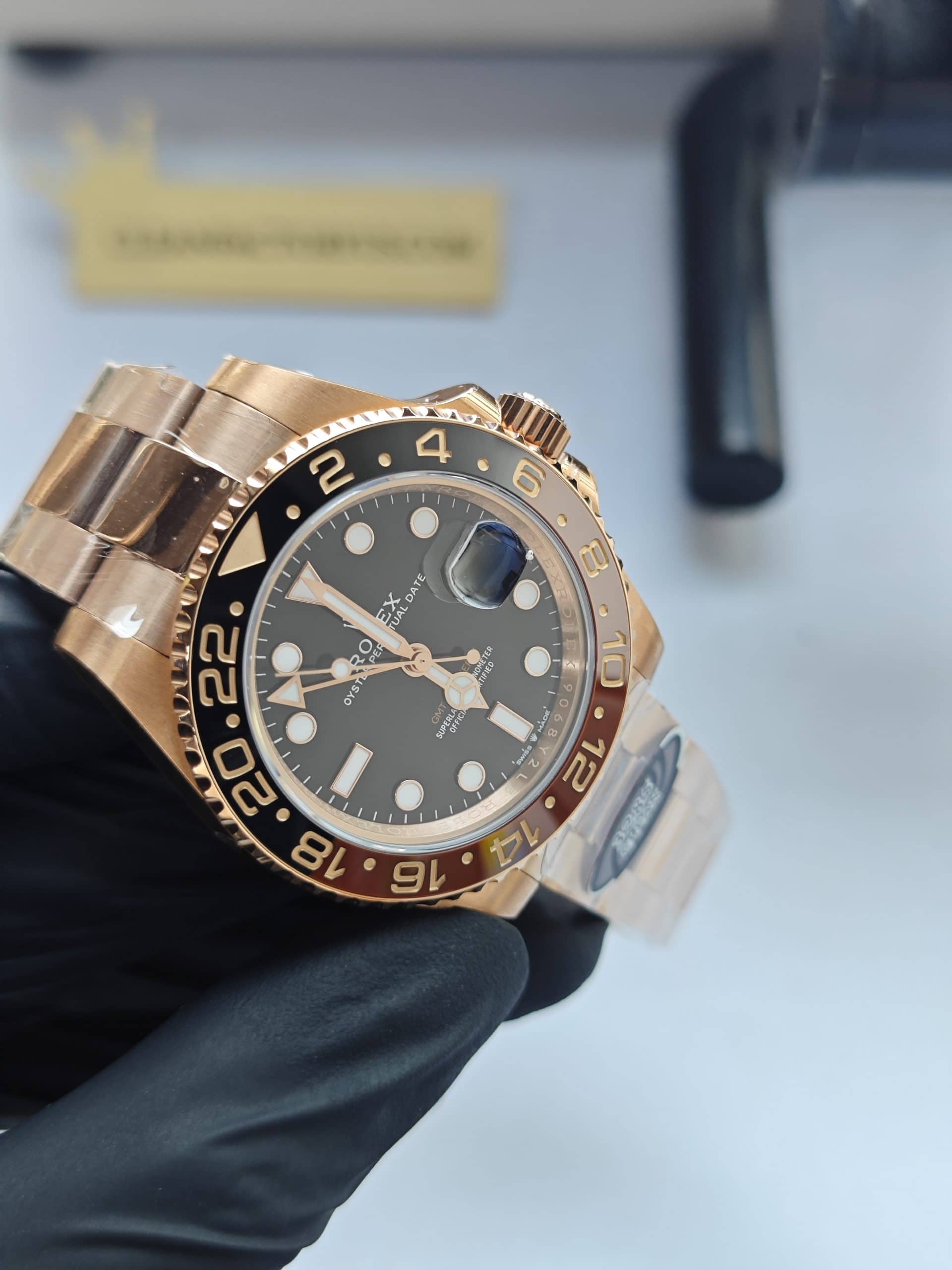 Clean Factory Rolex GMT Master II 126715chnr Root Beer Brown Black Ceramic Bezel