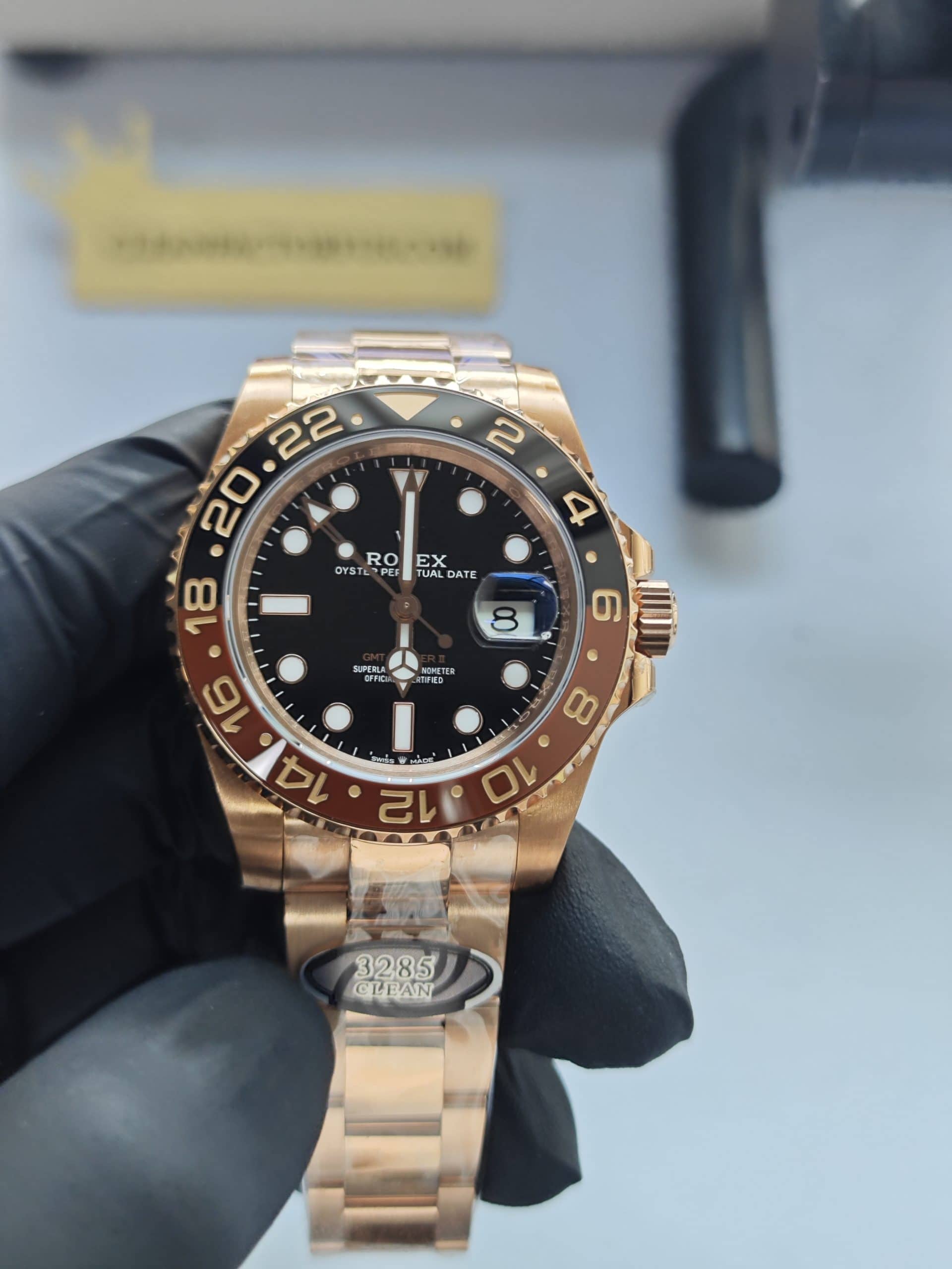 Clean Factory Rolex GMT Master II 126715chnr Root Beer Brown Black Ceramic Bezel