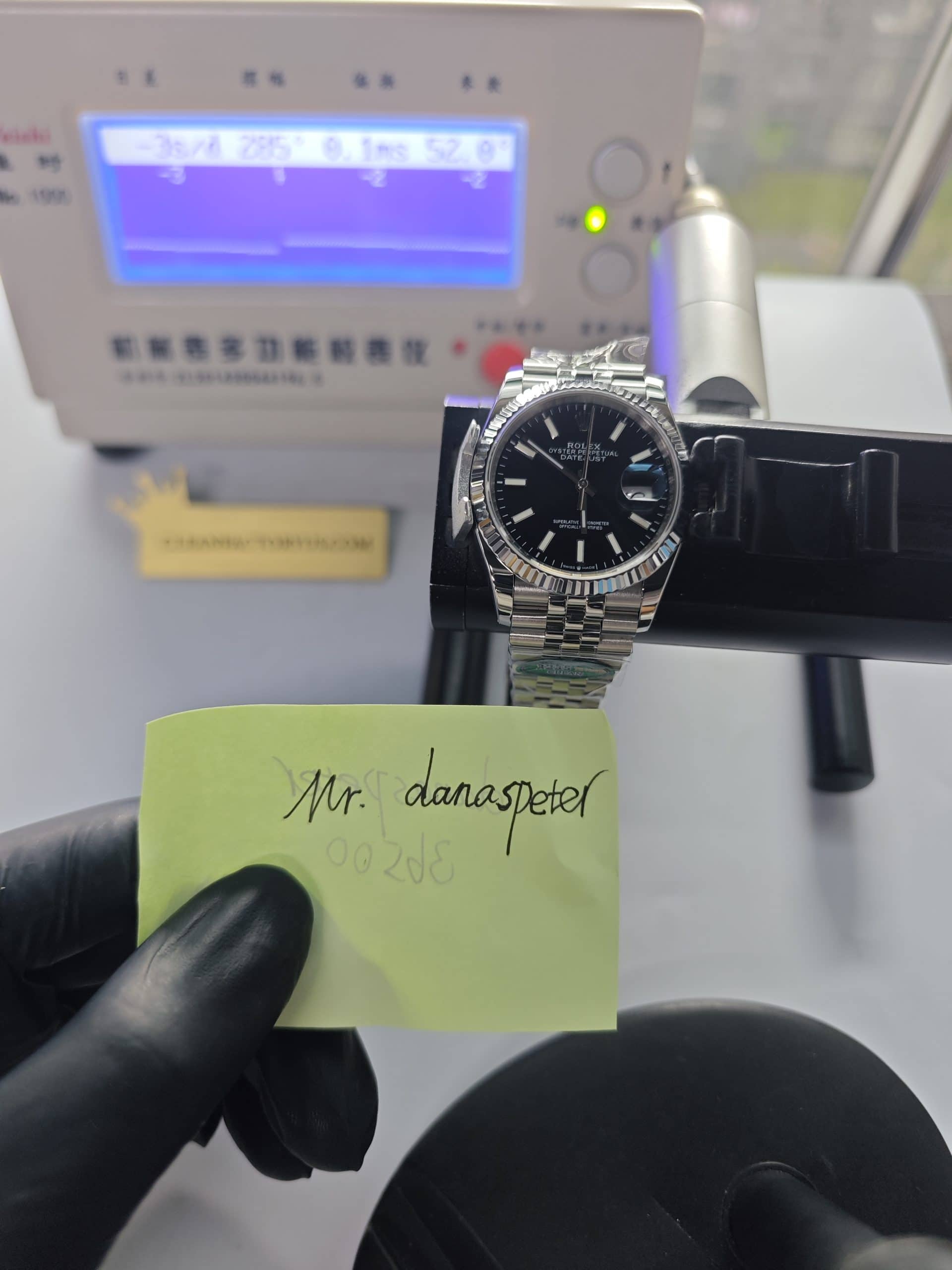 Clean Factory Datejust 36mm 126234Jubilee Black Dial, White Gold Fluted Bezel