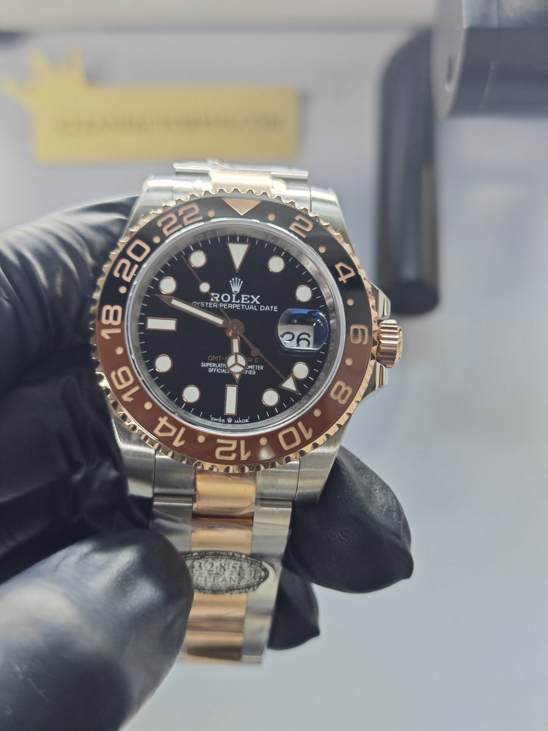 Clean Factory GMT Master II 126711CHNR , “Root Beer” Brown/Black Ceramic Bezel, Two Tone Rose Gold