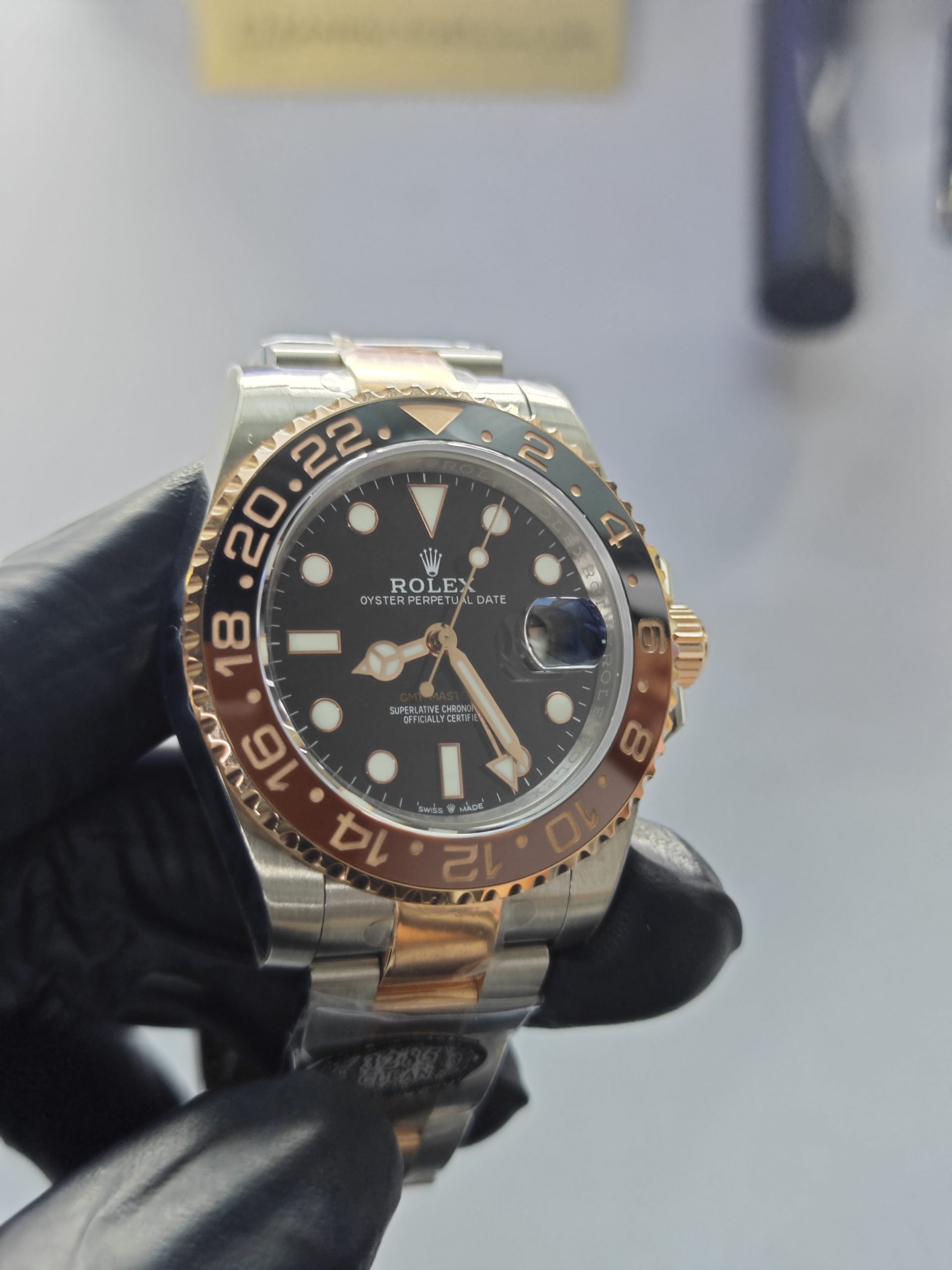 Clean Factory GMT Master II 126711CHNR , “Root Beer” Brown/Black Ceramic Bezel, Two Tone Rose Gold