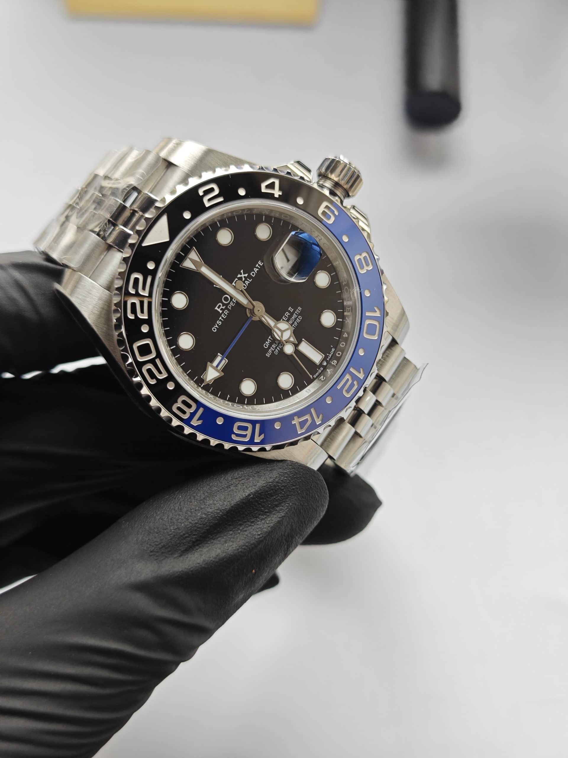 Clean Factory Rolex Gmt Master Ii 126710blnr Jubilee Batmanblack Blue Ceramic Bezel 904l Steel Best Edition 3285 Movement