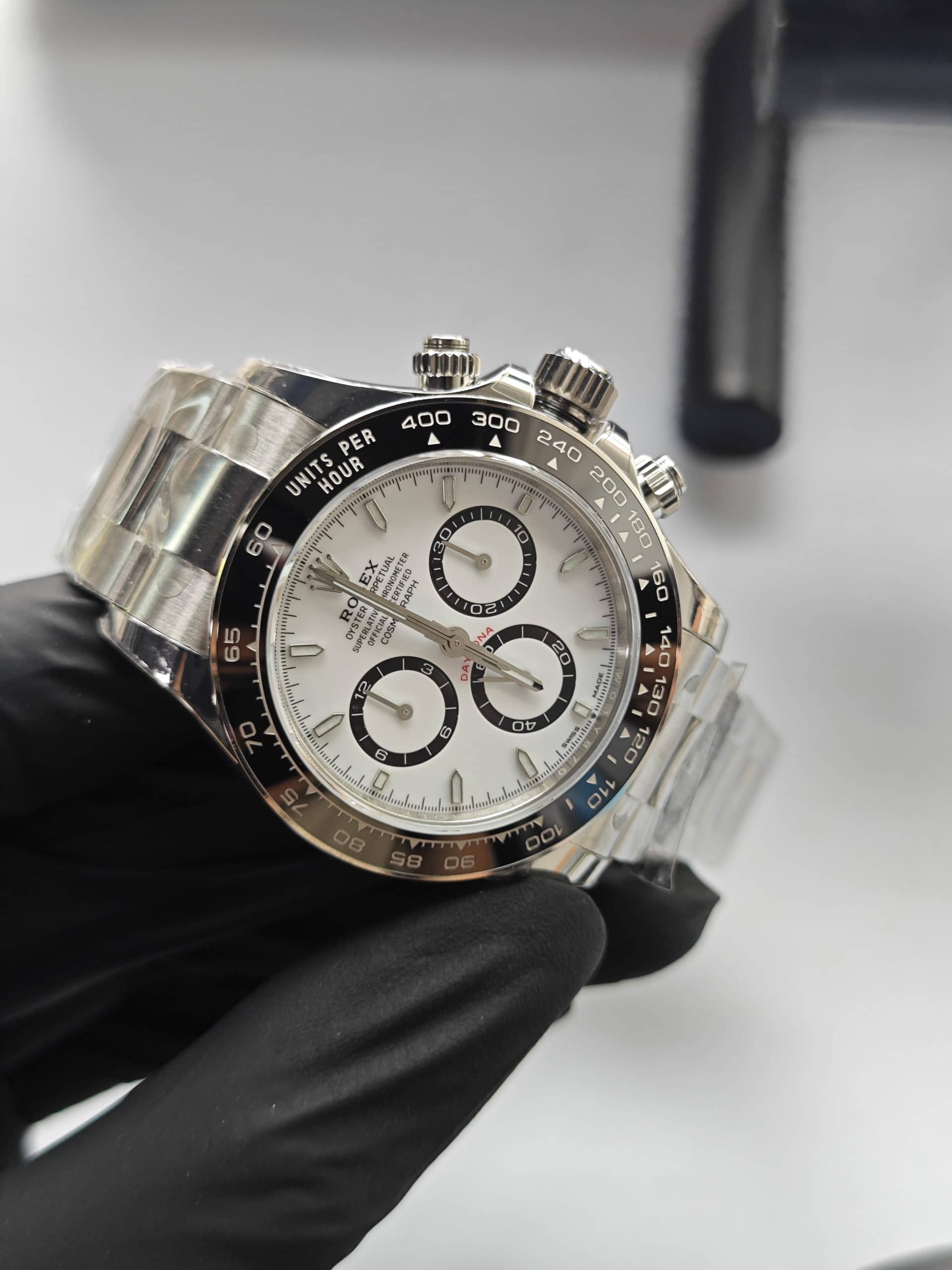 Clean Factory Rolex Daytona 126500ln 40mm White Panda Dial Black Ceramic Bezel 904l Steel Best Edition 4131 Movement