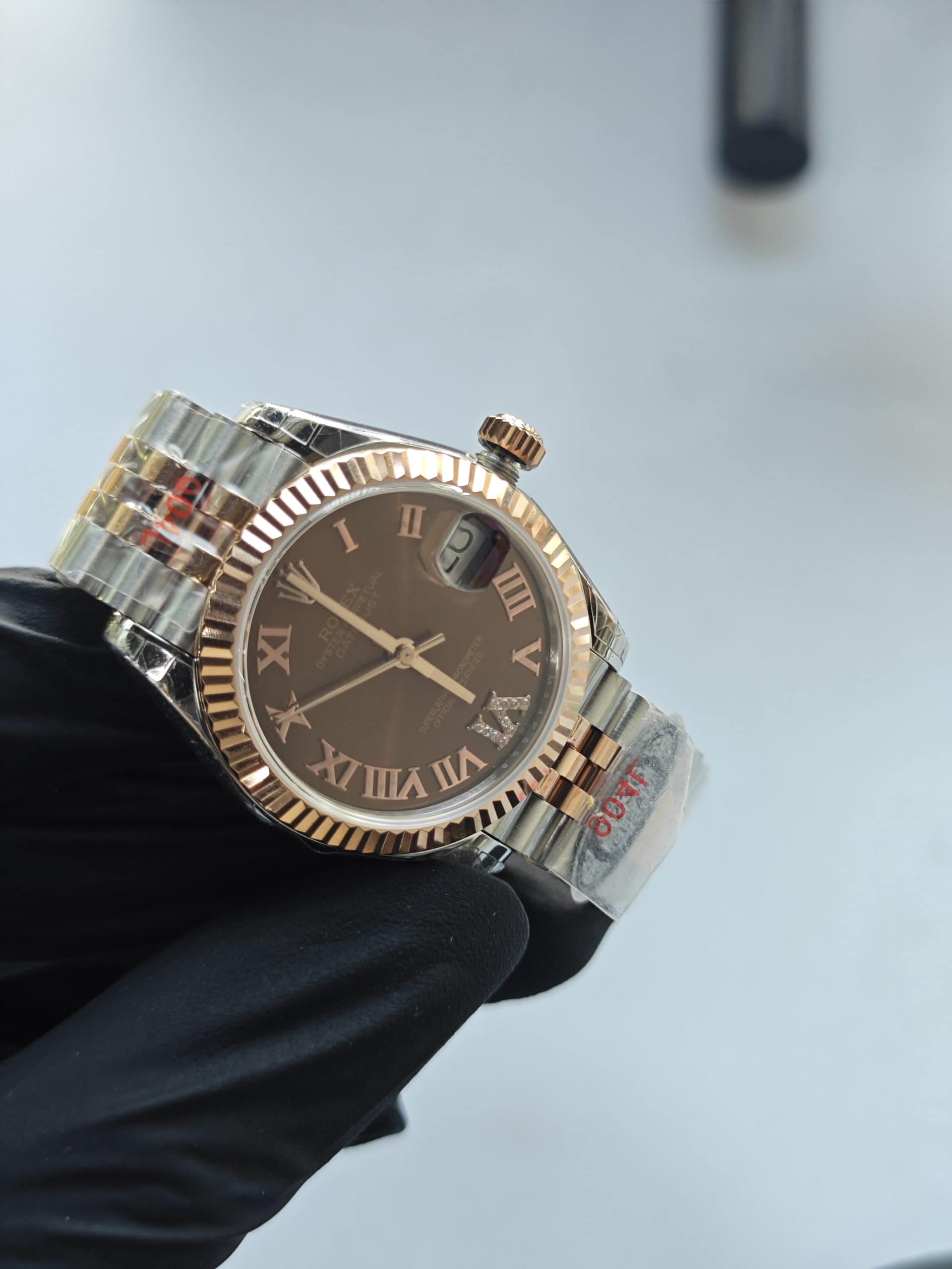Clean Factory Rolex Lady Datejust 31mm 278271jubilee Two Tone Chocolate Dial Roman Makes Rosegold Fluted Bezel Rosegold Wrapped 904l Steel Best Edition 2236 Movement