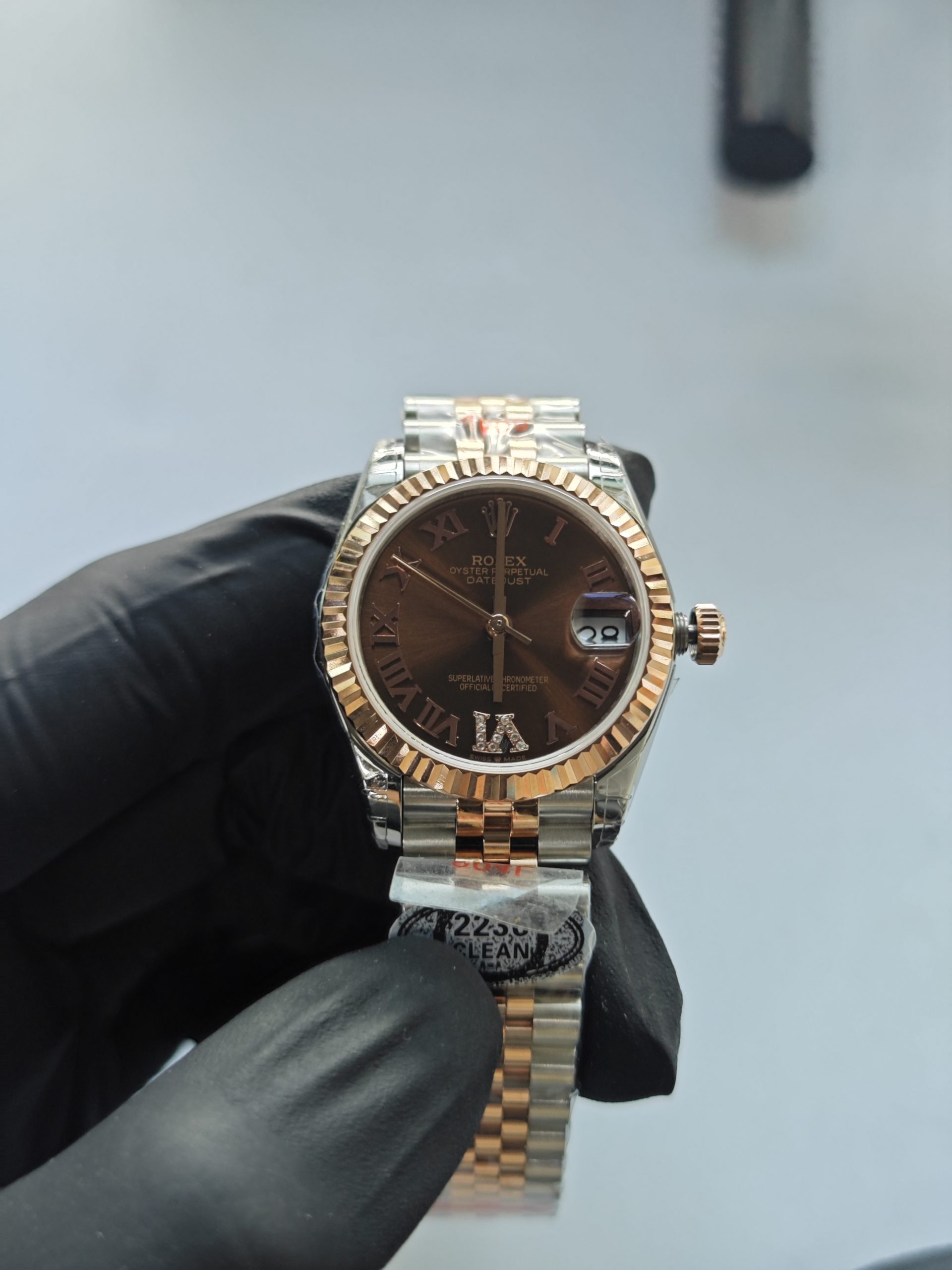 Clean Factory Rolex Lady Datejust 31mm 278271jubilee Two Tone Chocolate Dial Roman Makes Rosegold Fluted Bezel Rosegold Wrapped 904l Steel Best Edition 2236 Movement