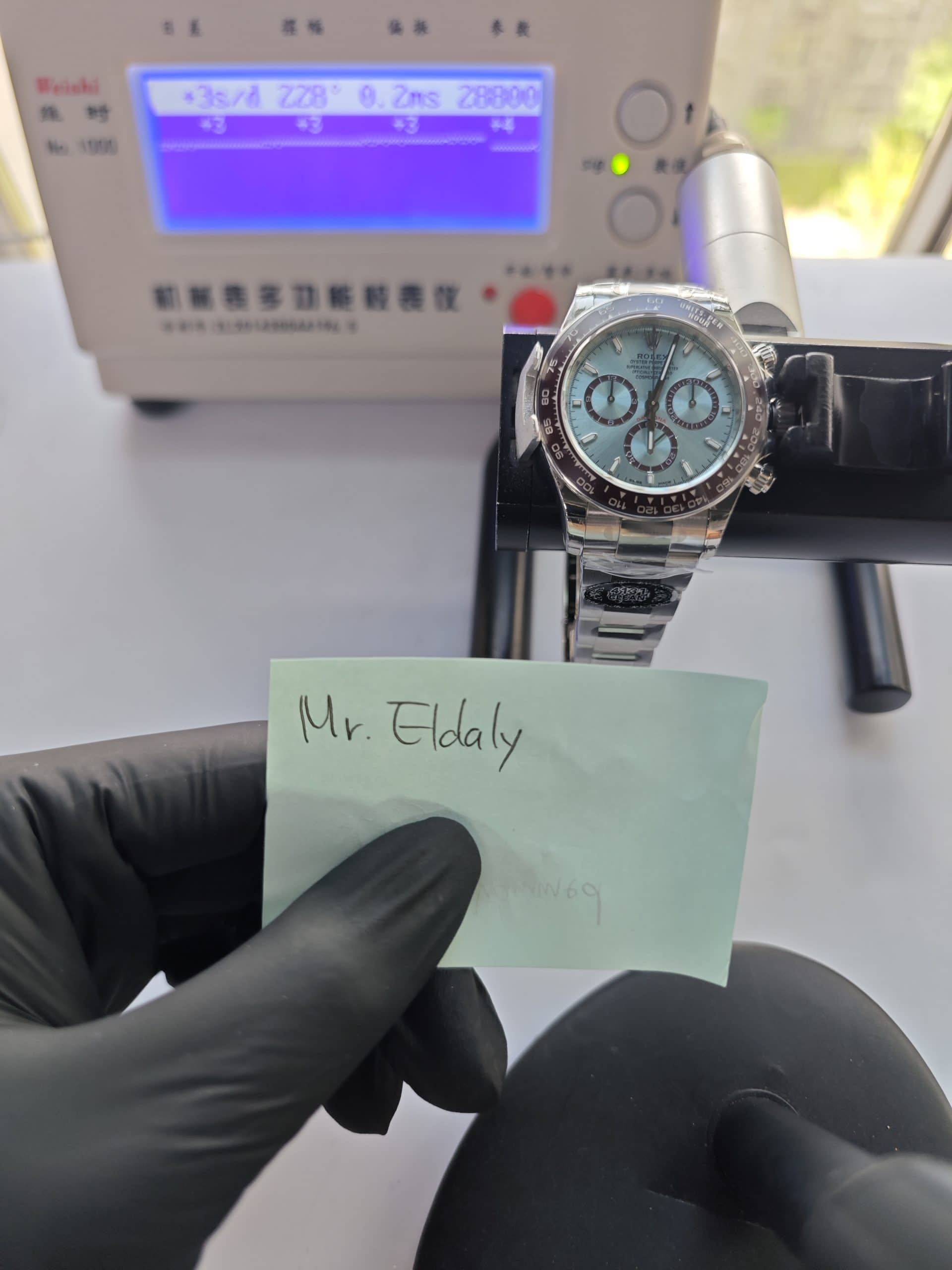Clean Factory Rolex Daytona M126506 Ice Blue Dial Chestnut Brown Ceramic Bezel Platinum Wrapped 904l Steel Transparent Case Back Best Edition 4131 Movement