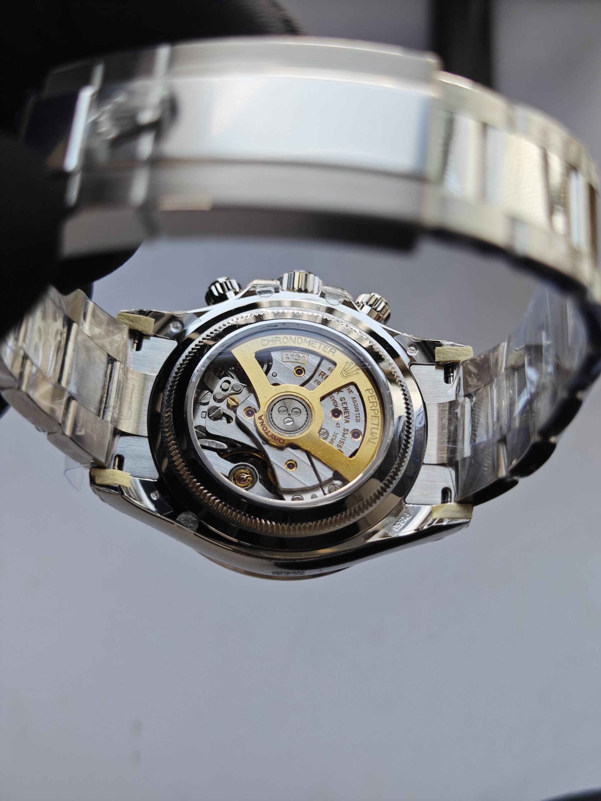 Clean Factory Rolex Daytona M126506 Ice Blue Dial Chestnut Brown Ceramic Bezel Platinum Wrapped 904l Steel Transparent Case Back Best Edition 4131 Movement