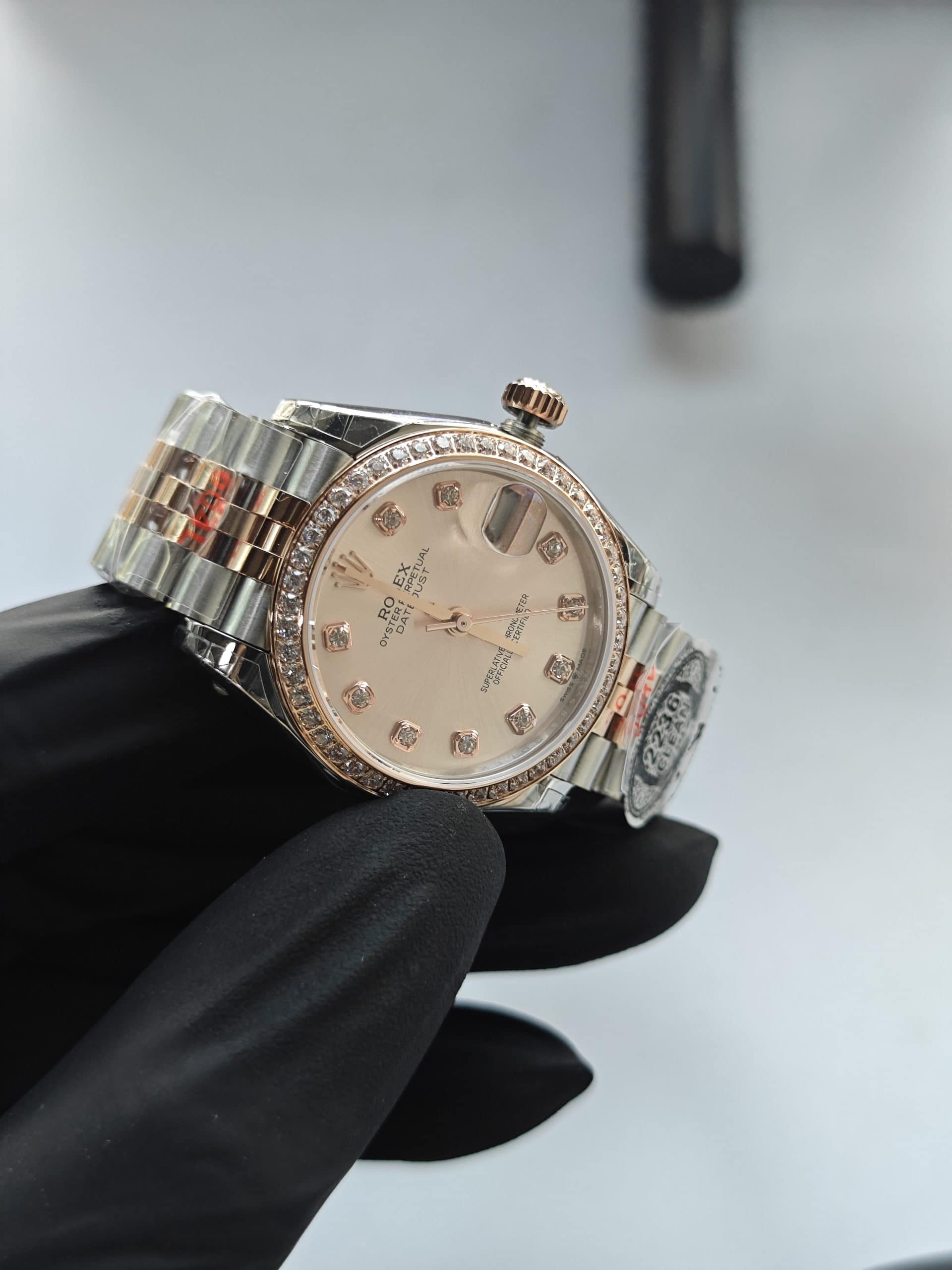 Clean Factory Datejust 31mm 278381RBR　Jubilee Two-Tone, RoseGold Dial Diamond Makes