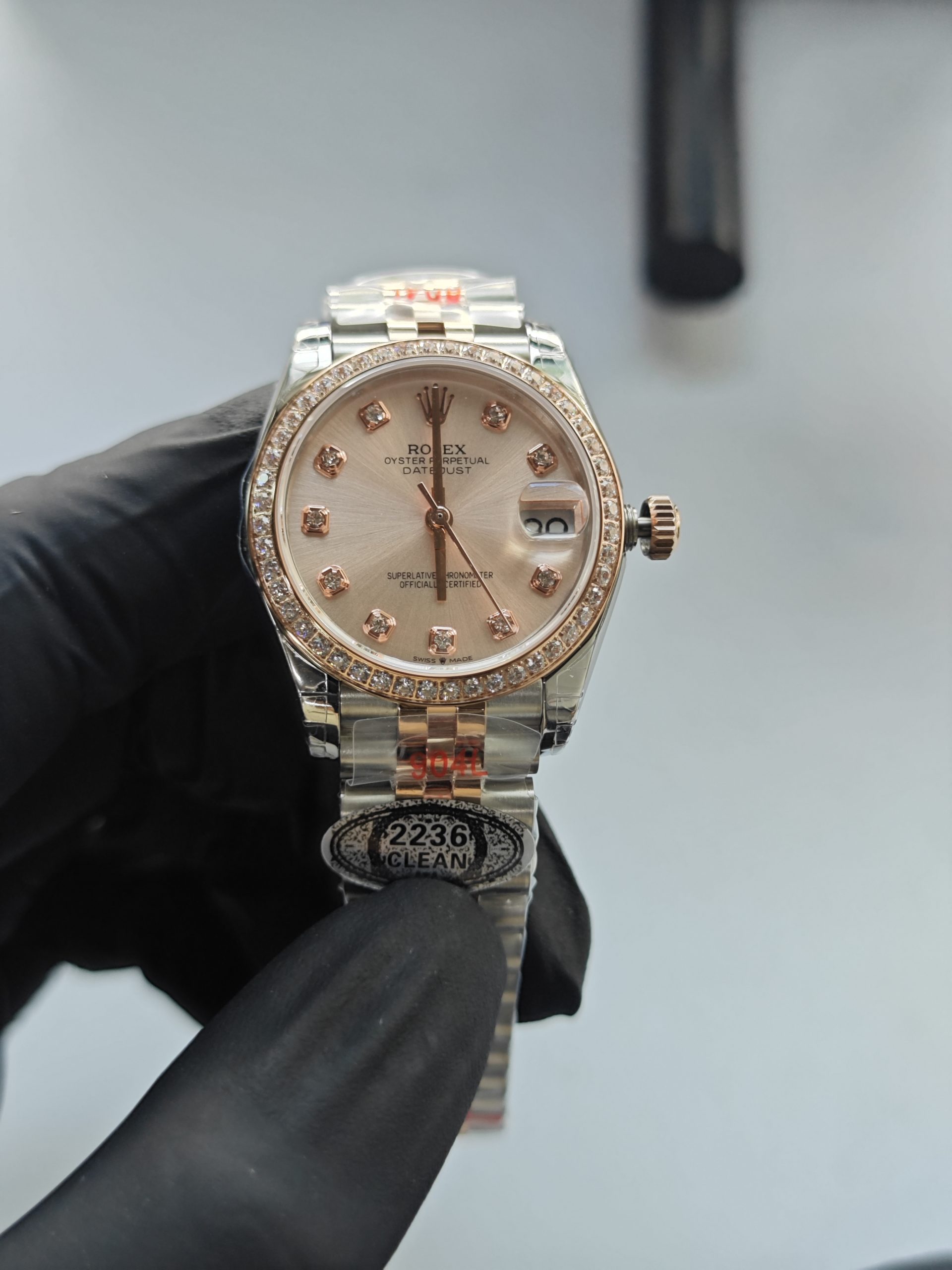 Clean Factory Datejust 31mm 278381RBR　Jubilee Two-Tone, RoseGold Dial Diamond Makes