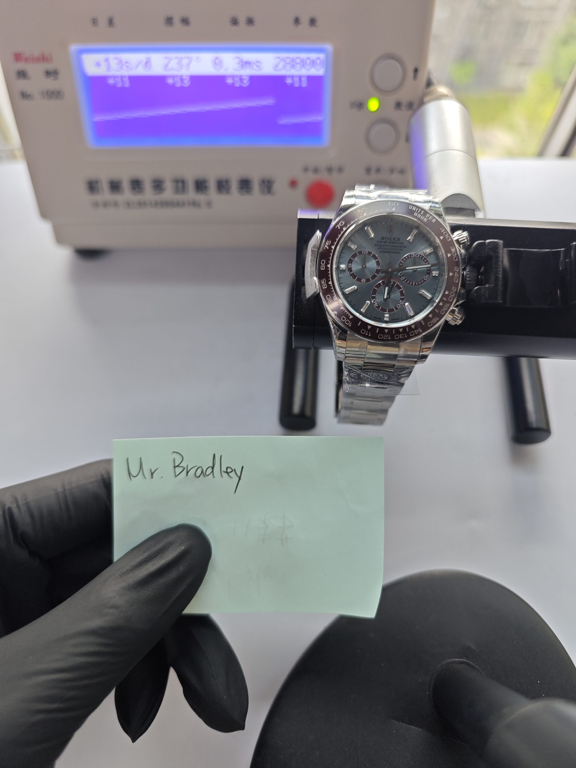 Clean Factory Daytona 126506 IceBlue Dial, Diamond Makers, Brown Ceramic Bezel
