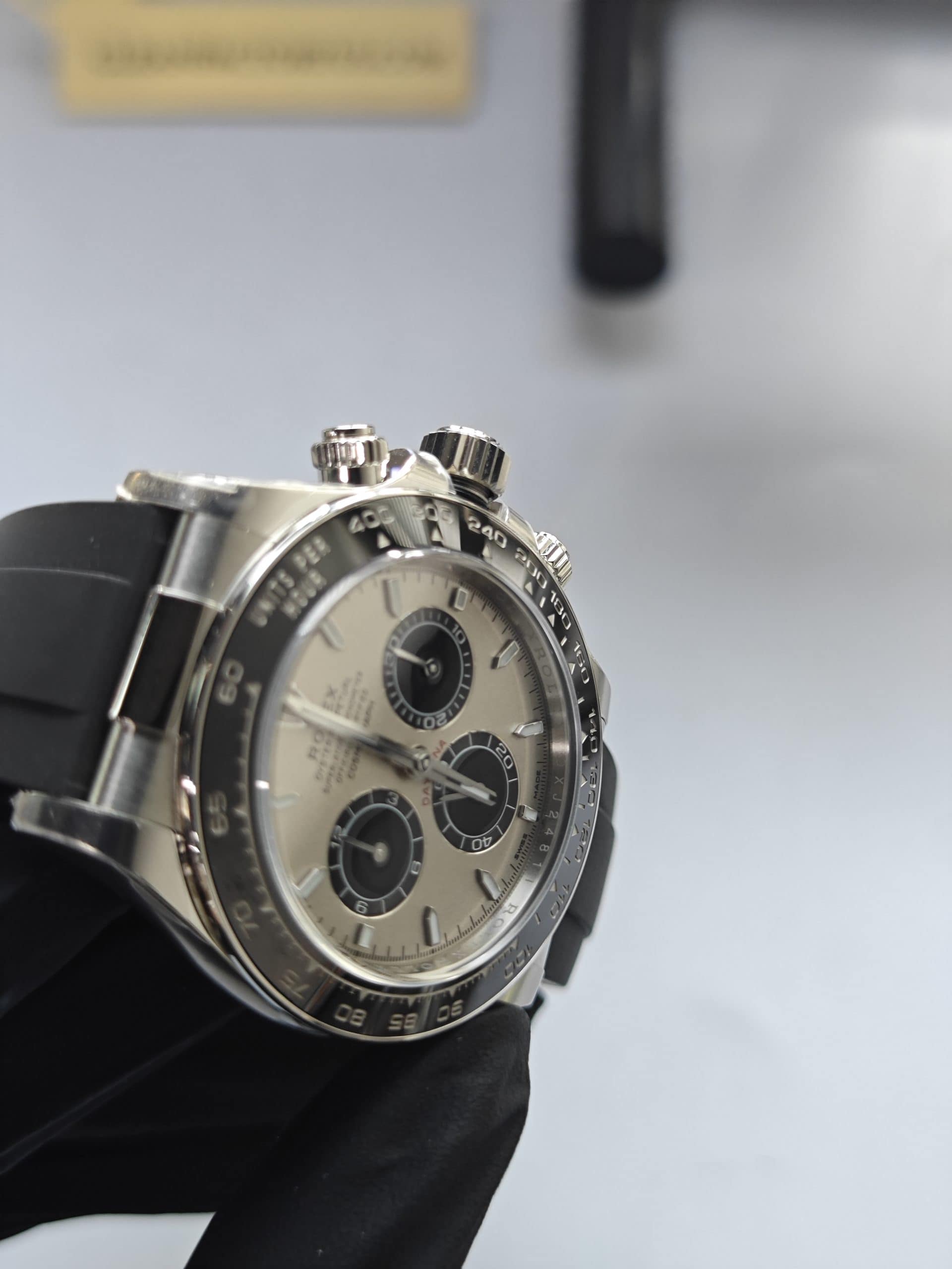 Clean Factory Rolex Daytona 126519ln Grey Panda Dial Rubber Strap Cerachrom Bezel 904l Steel Best Edition 4131 Movement