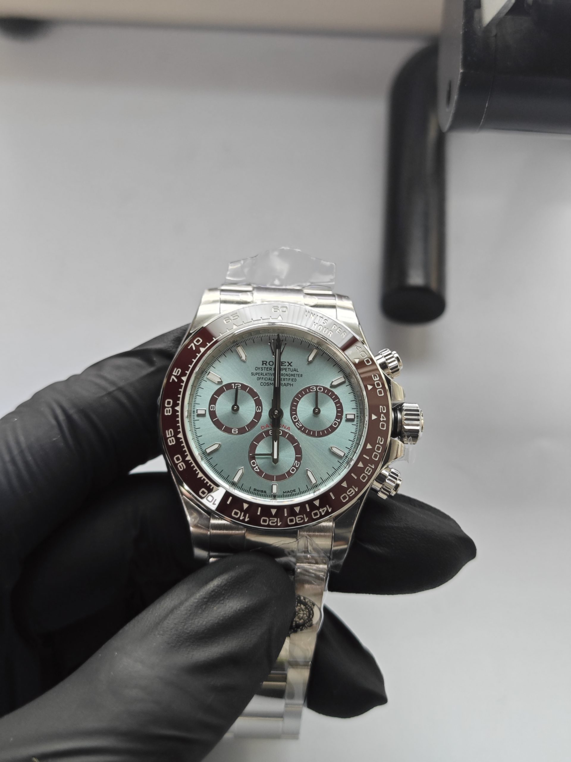 Clean Factory Rolex Daytona 126506 Ice Blue Dial,chestnut Brown Ceramic Bezel, Platinum wrapped, 904L Steel