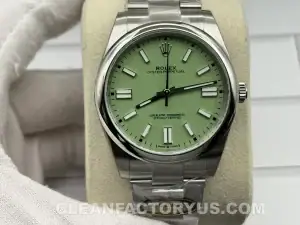 Clean Factory Oyster Perpetual Pistachio Green stachio Green QC Guide