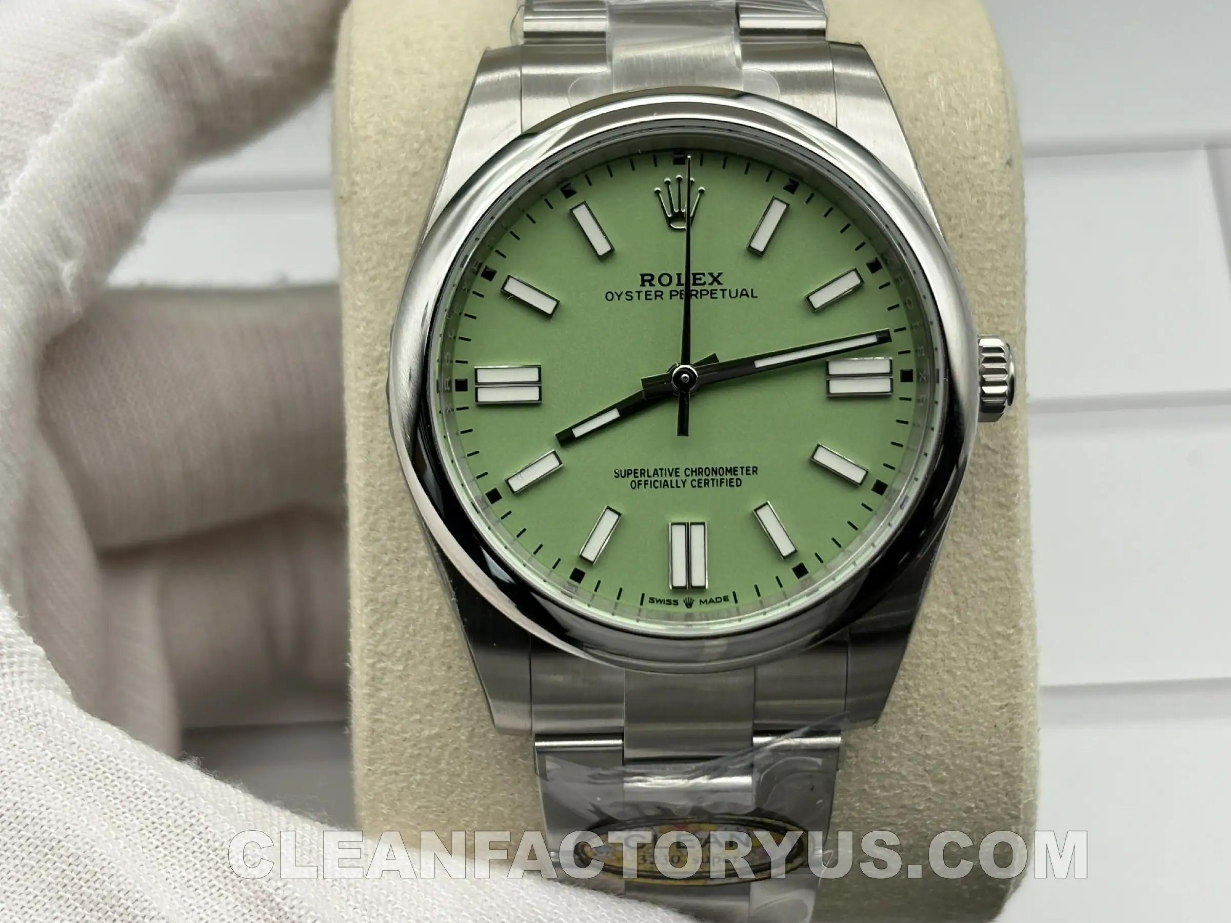 Clean Factory Oyster Perpetual Pistachio Green stachio Green QC Guide