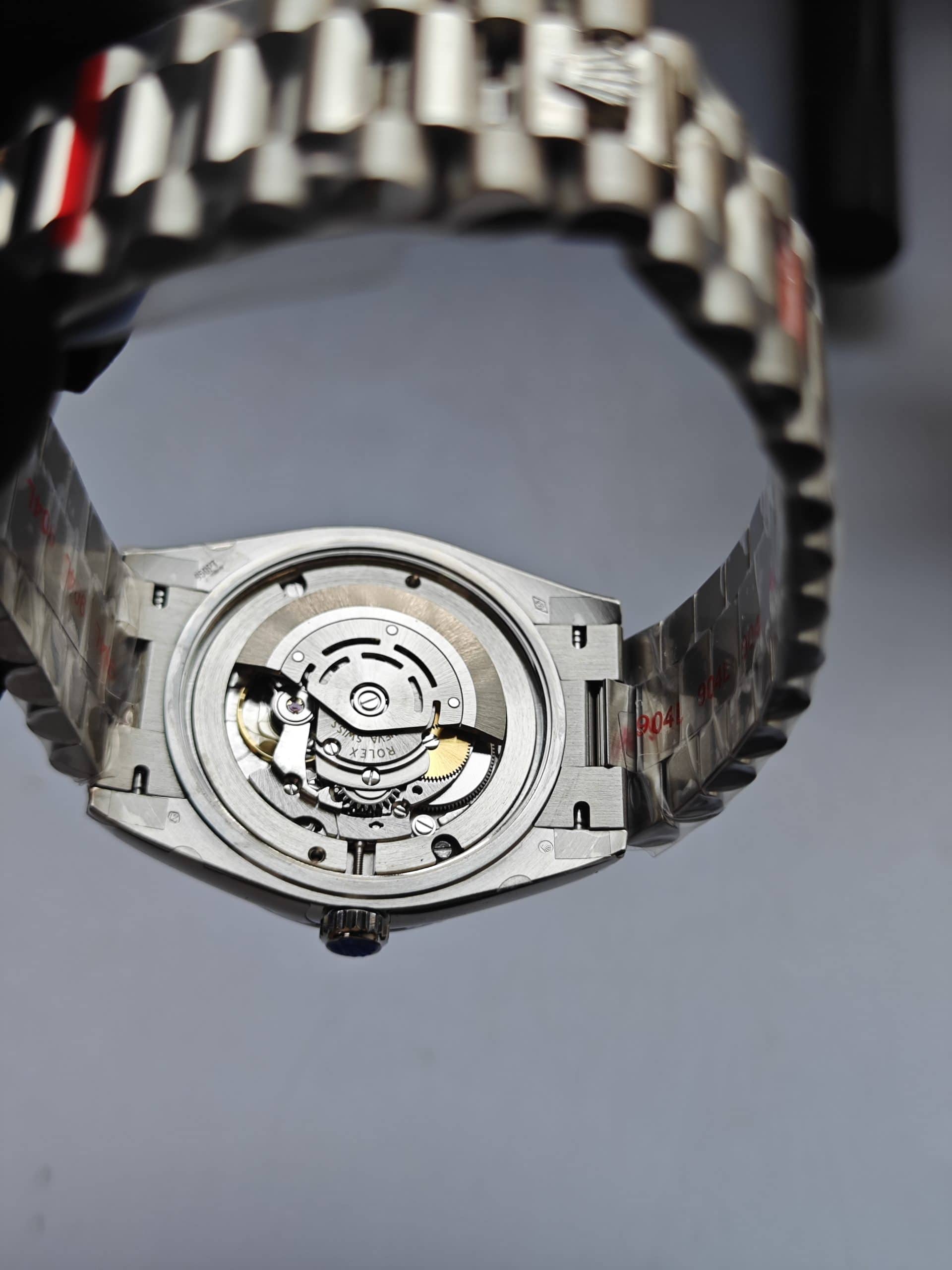 Clean Factory Day-Date 40mm 228396TBR President Iceblue Dial with Baguette Diamonds