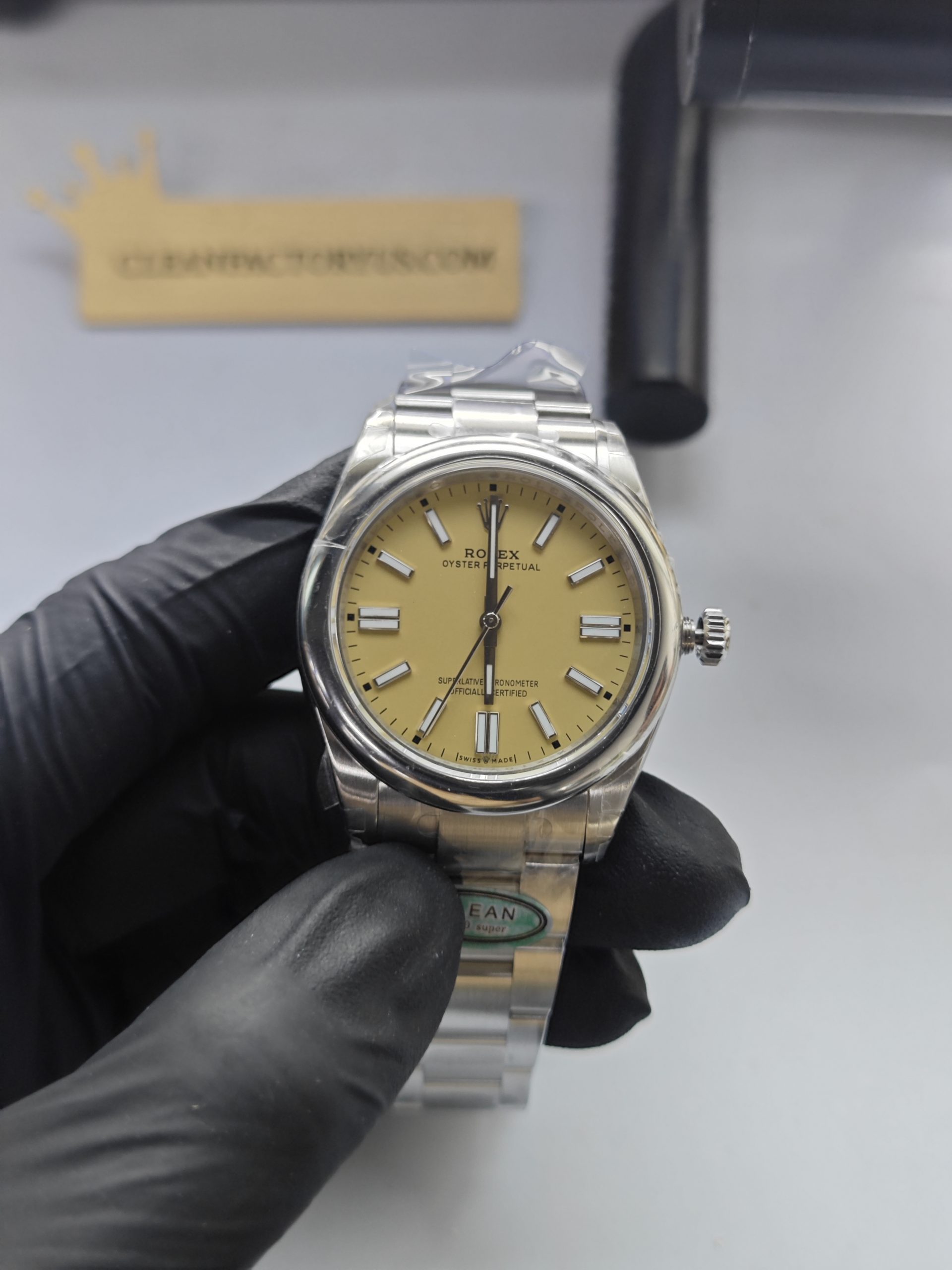 Clean Factory Oyster Perpetual 36mm 126000 Beige (Champagne Cream) Dial