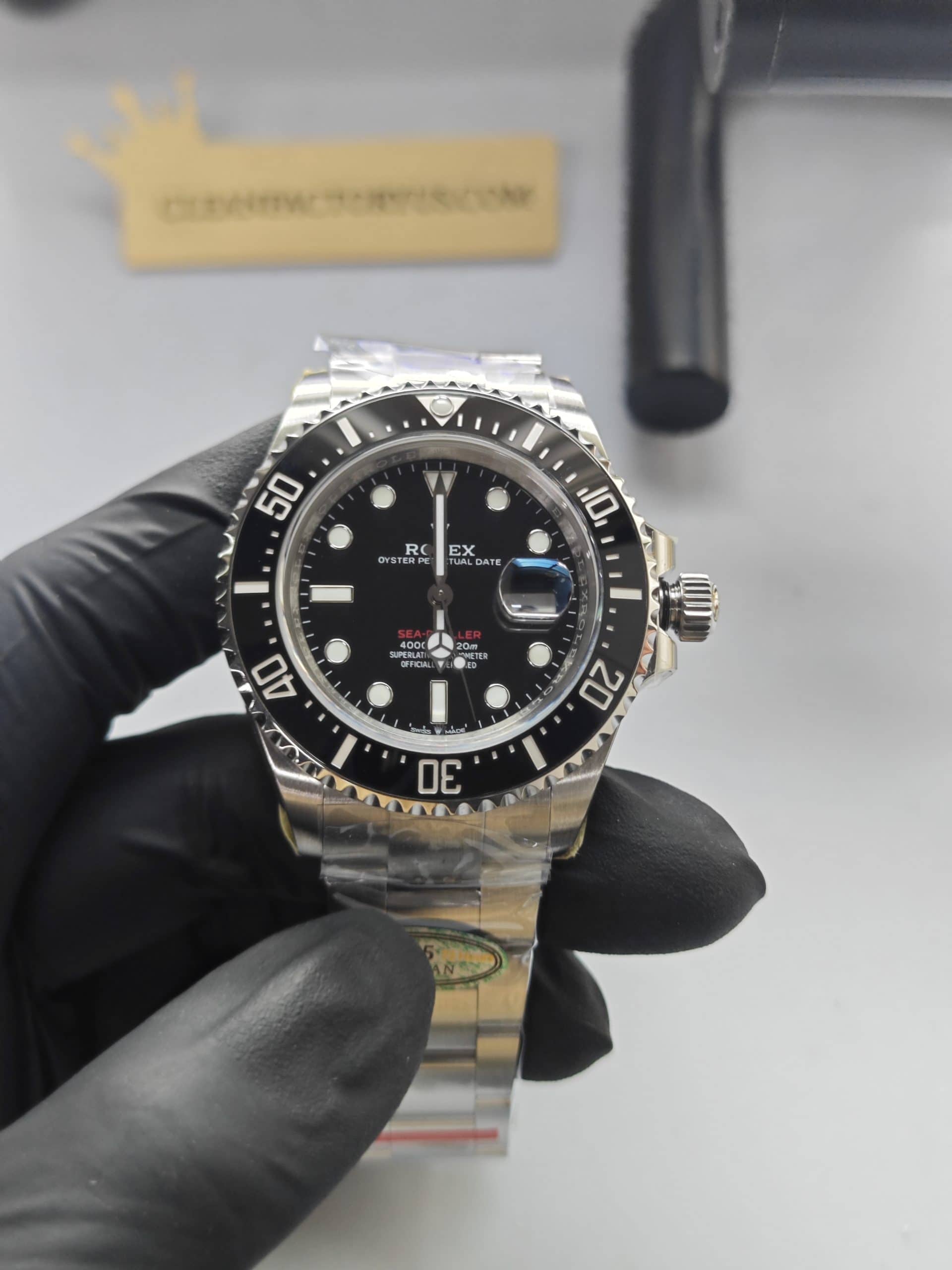 Clean Factory Red Sea-Dweller 126600 43mm Black Dial, 904L Steel