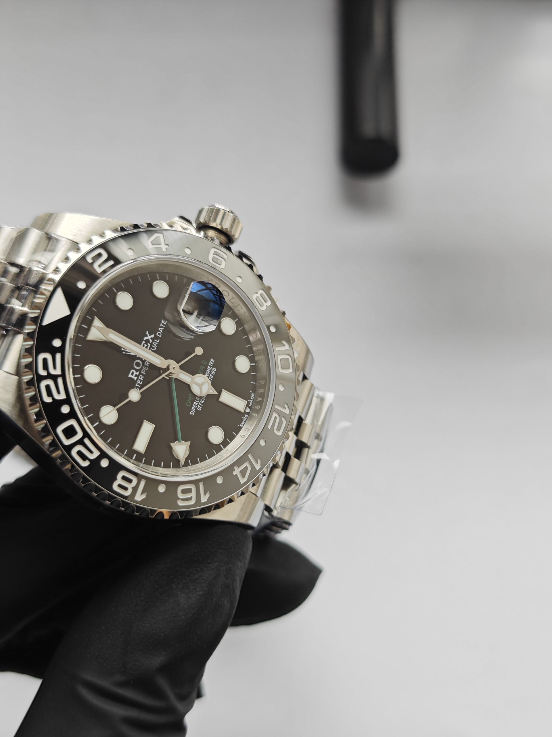 Clean Factory Rolex Gmt Master Ii 126710grnr Jubilee Green 24 Hour Hand Black Grey Ceramic Bezel 904l Steel Best Edition 3285 Movement