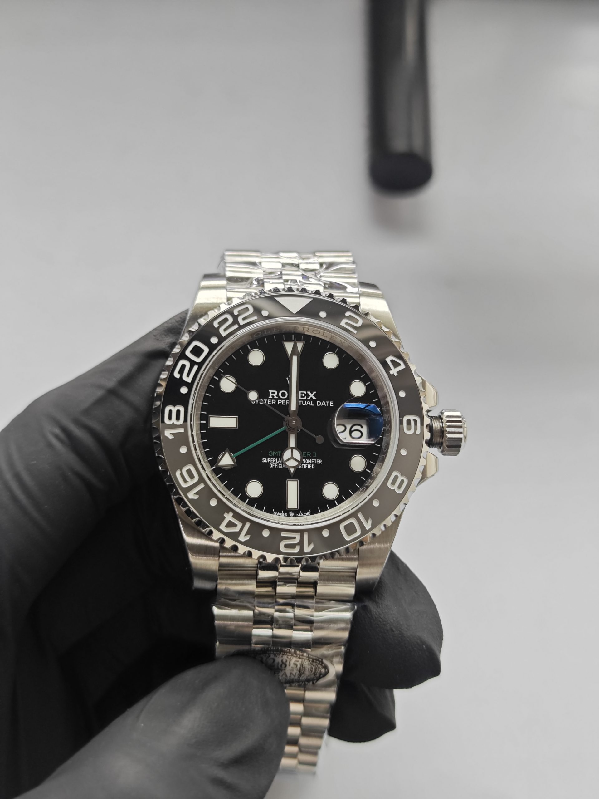 Clean Factory Rolex Gmt Master Ii 126710grnr Jubilee Green 24 Hour Hand Black Grey Ceramic Bezel 904l Steel Best Edition 3285 Movement