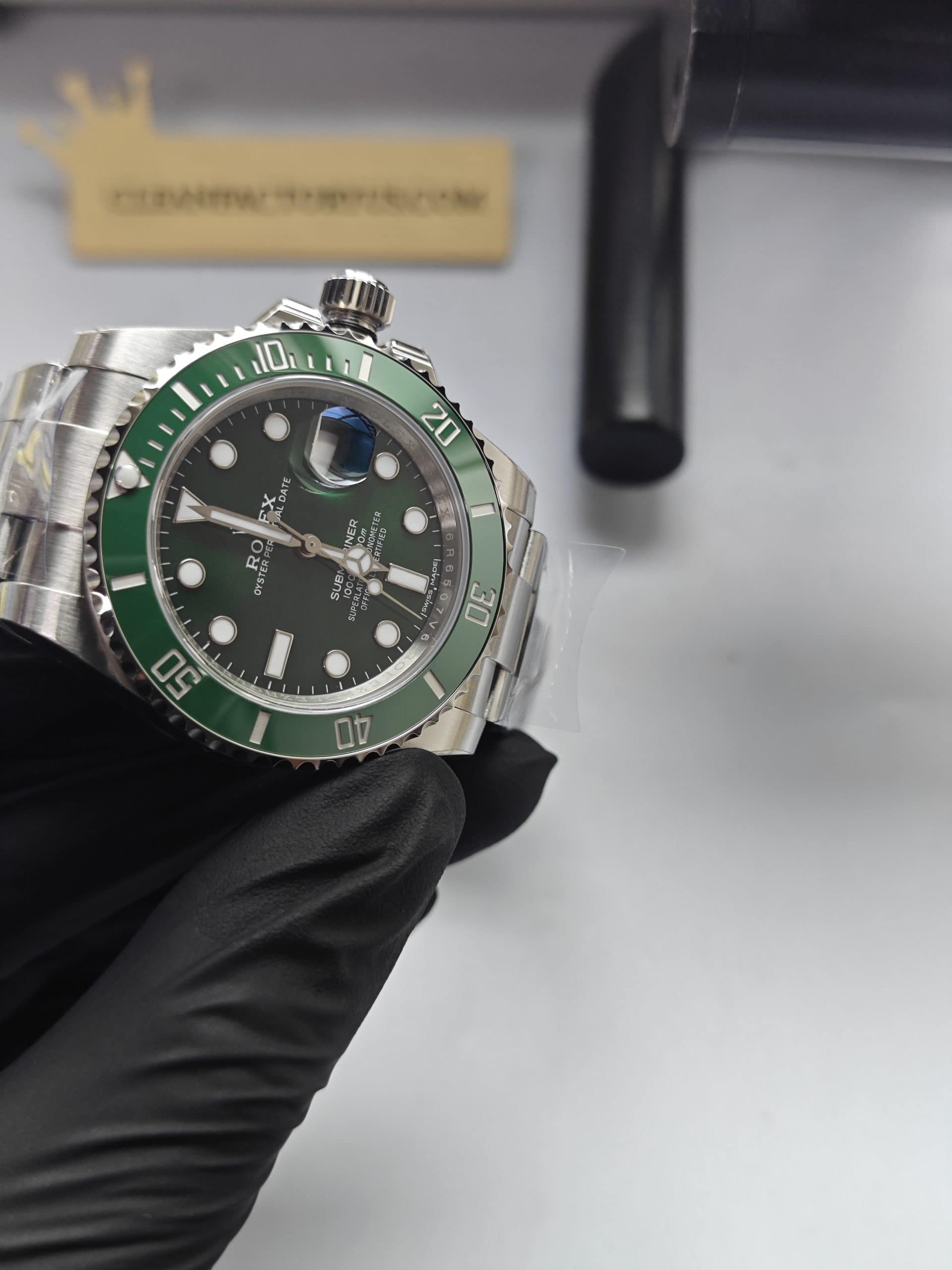 Clean Factory Rolex Submariner 116610LV “Hulk” Green Dial 40mm, Ceramic Bezel, 904L Steel, Best Edition 3135 Movement
