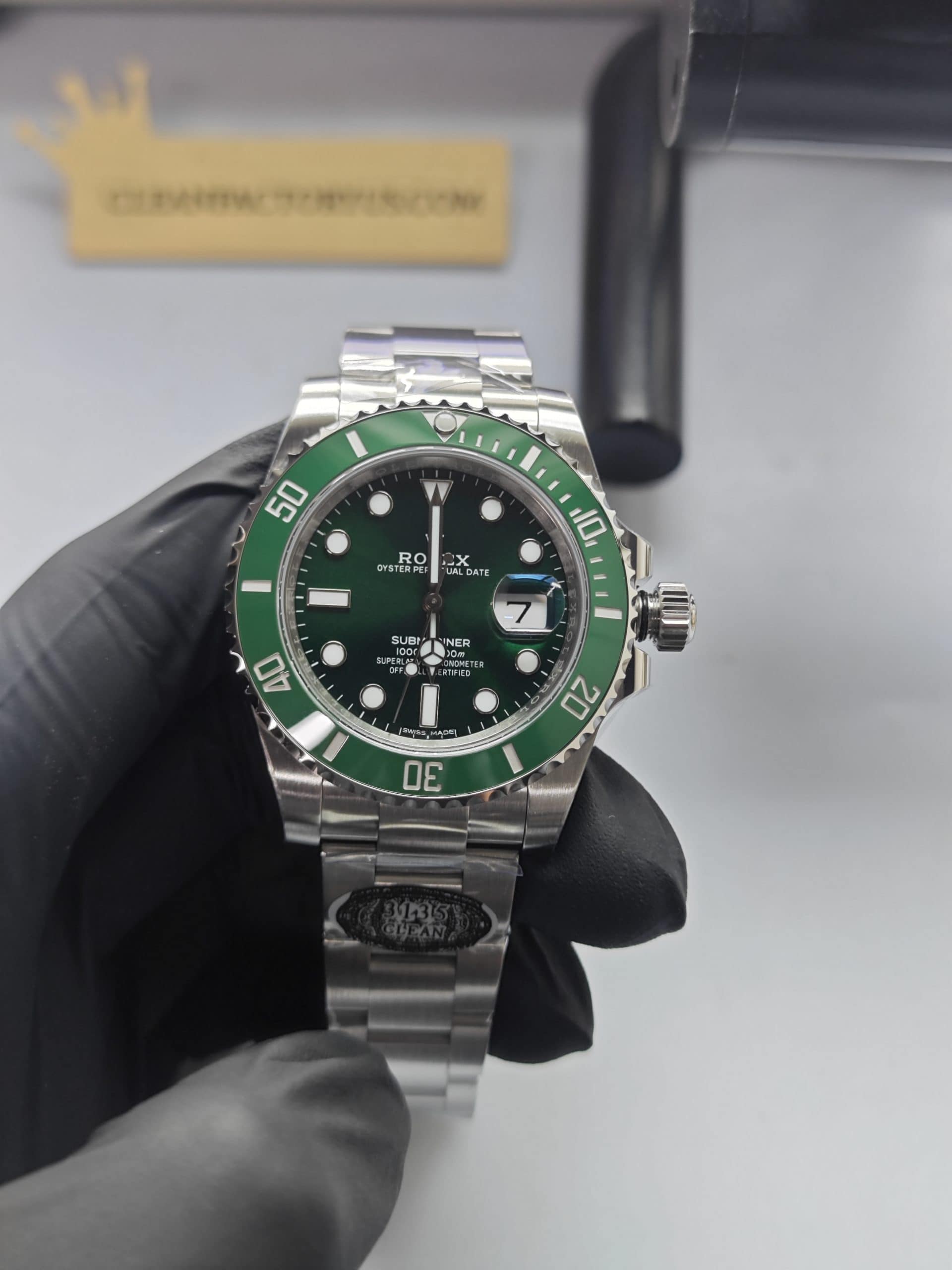 Clean Factory Rolex Submariner 116610LV “Hulk” Green Dial 40mm, Ceramic Bezel, 904L Steel, Best Edition 3135 Movement