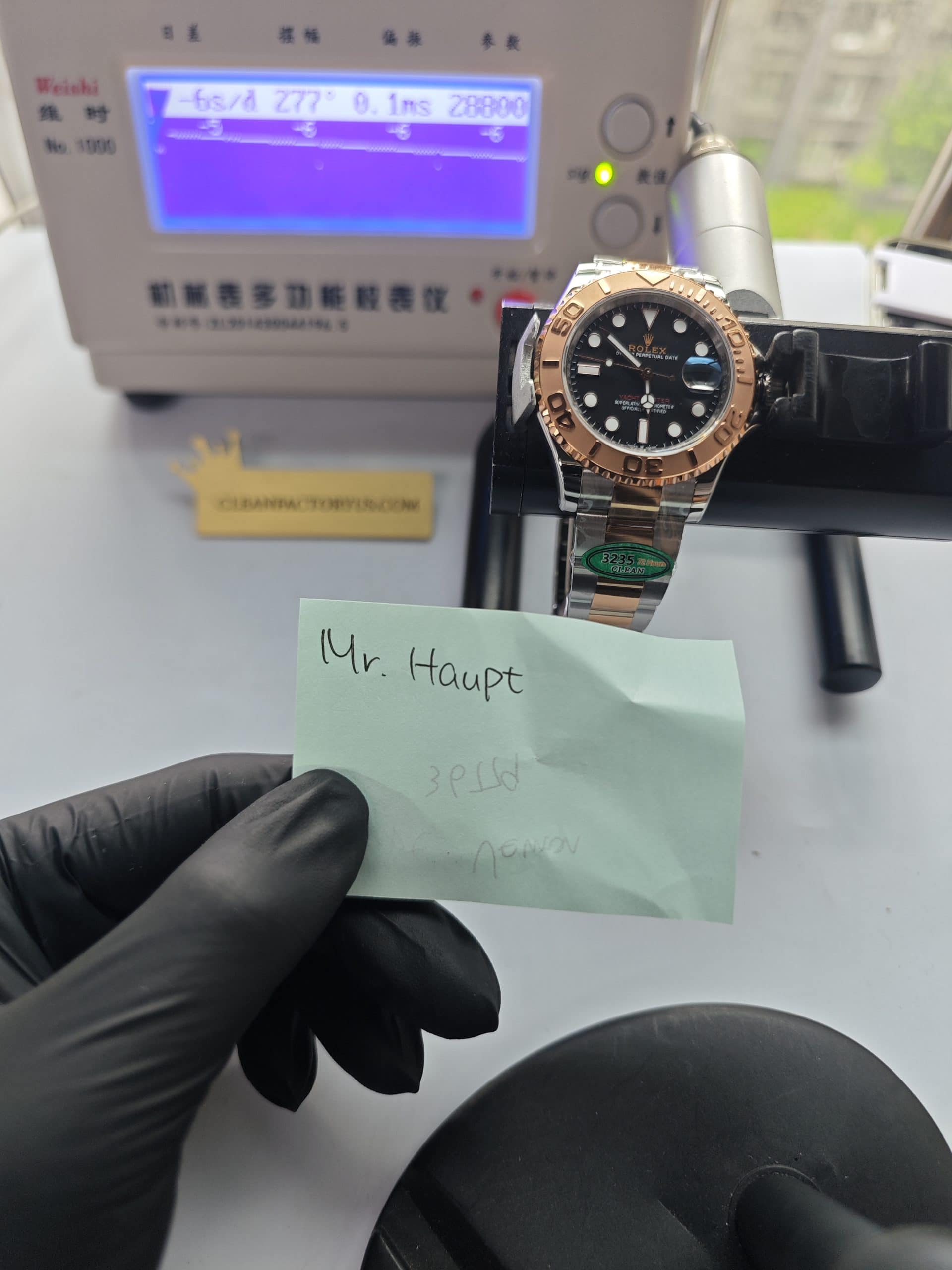 Clean Factory Rolex Yacht Master 126621 40mm Rose Gold 2-Tone Black Dial Best Edition 3235 Movement