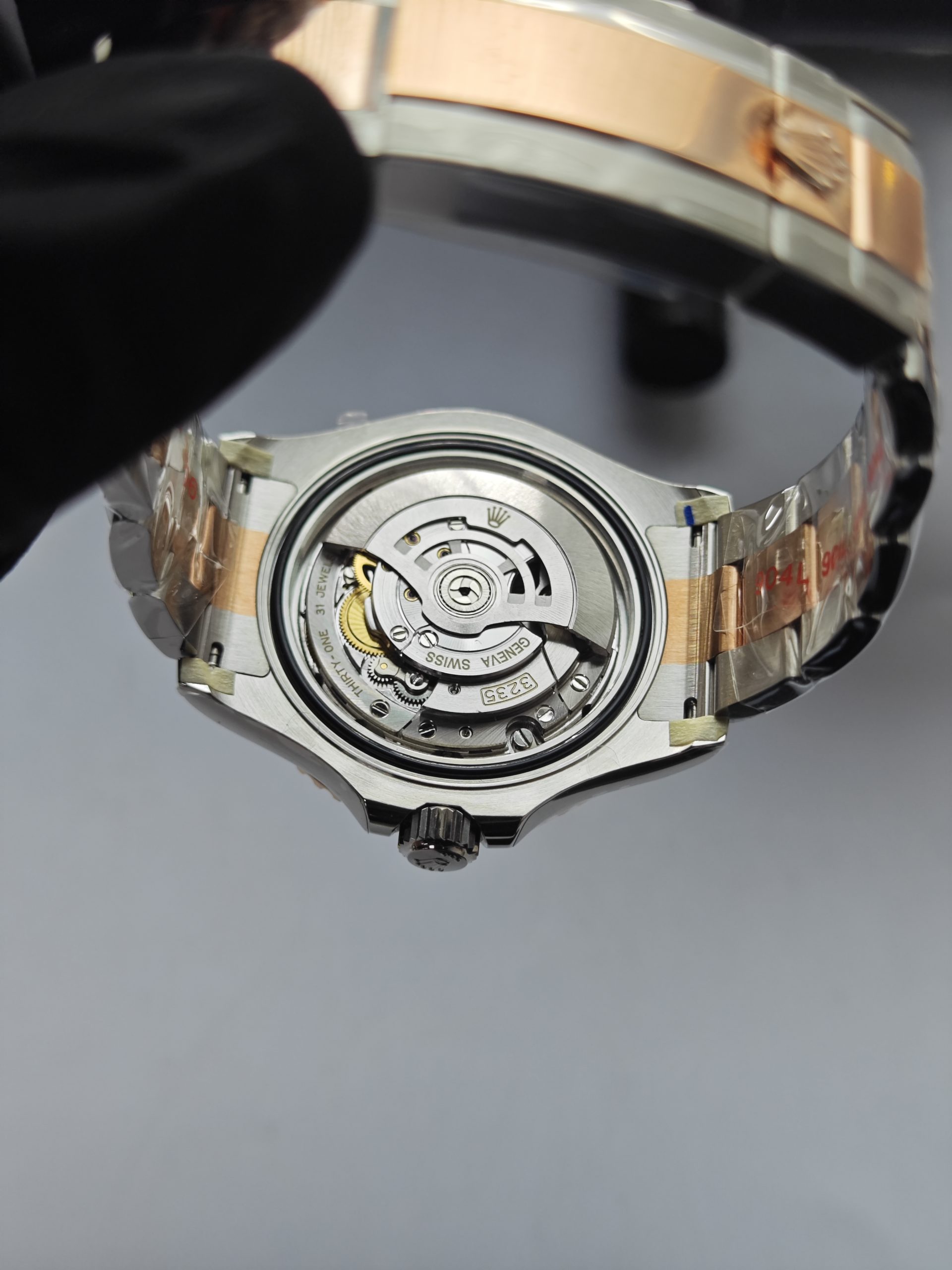 Clean Factory Rolex Yacht Master 126621 40mm Rose Gold 2-Tone Black Dial Best Edition 3235 Movement