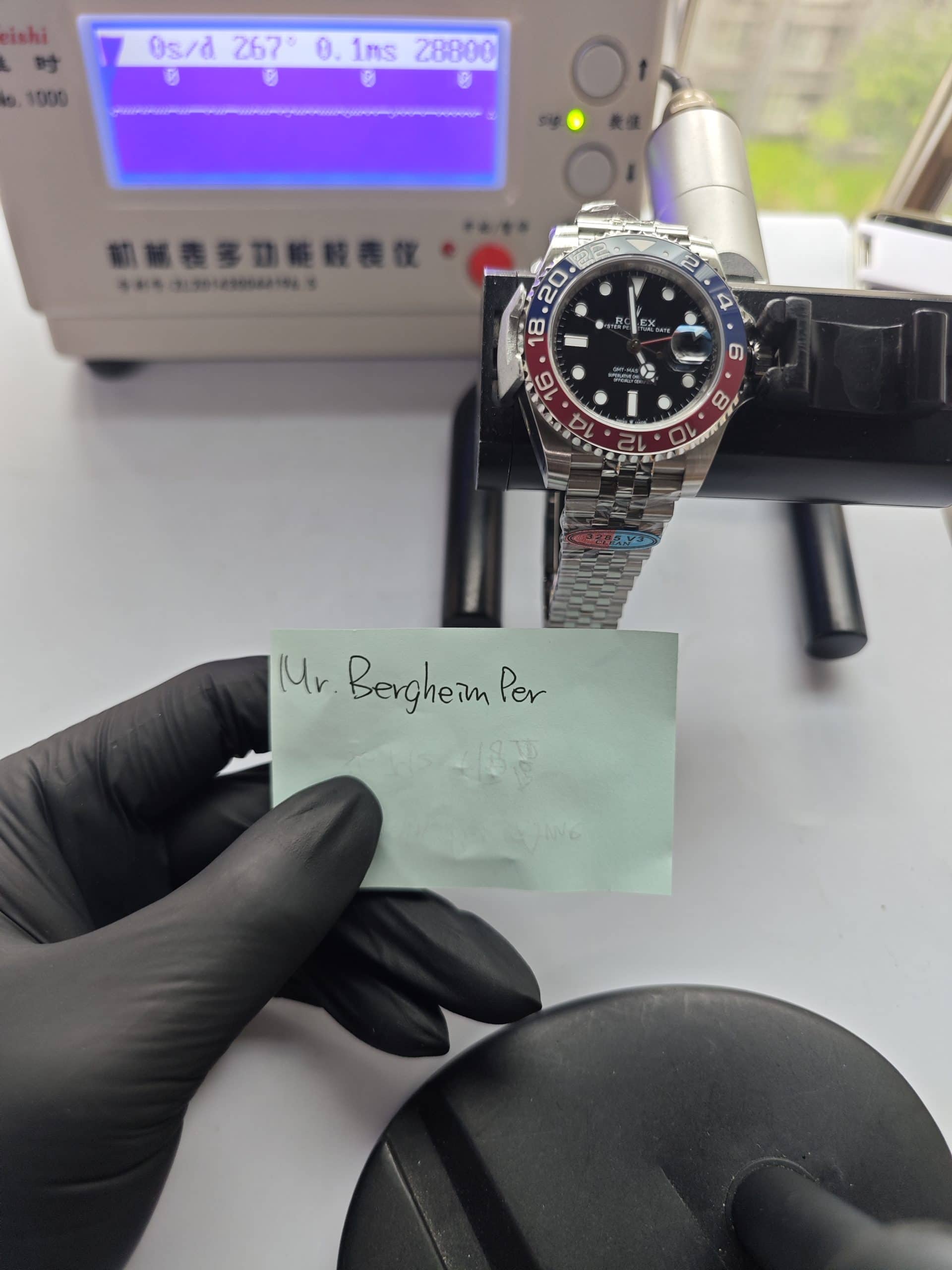 Clean Factory Rolex GMT Master II 126710BLRO Jubilee, “Pepsi”Red/Blue Ceramic Bezel, 904L Steel, Best Edition 3285 Movement