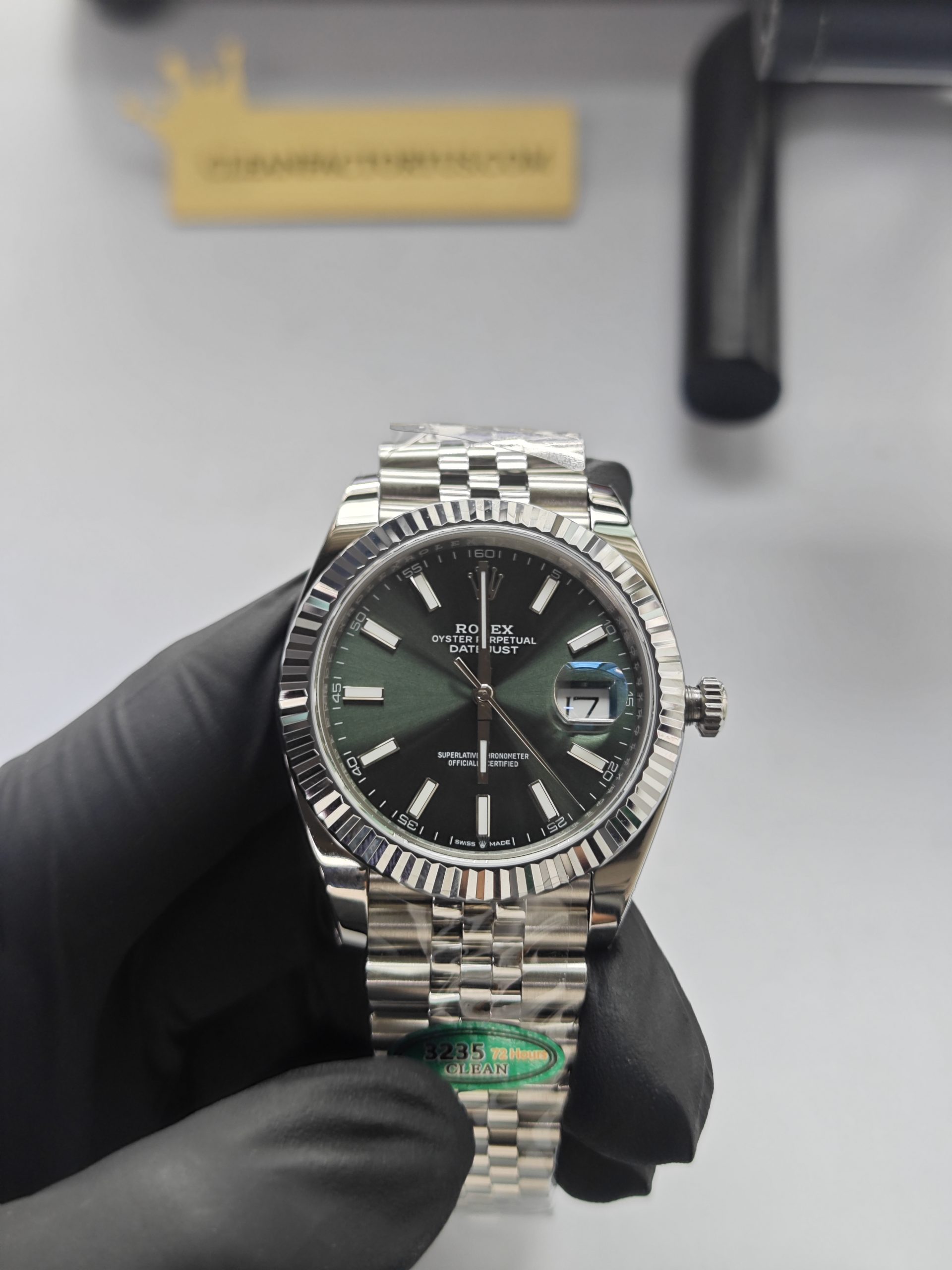 Clean Factory Rolex Datejust 41mm 126334jubilee Green Dial White Gold Fluted Bezel 904l Steel Best Edition 3235 Movement