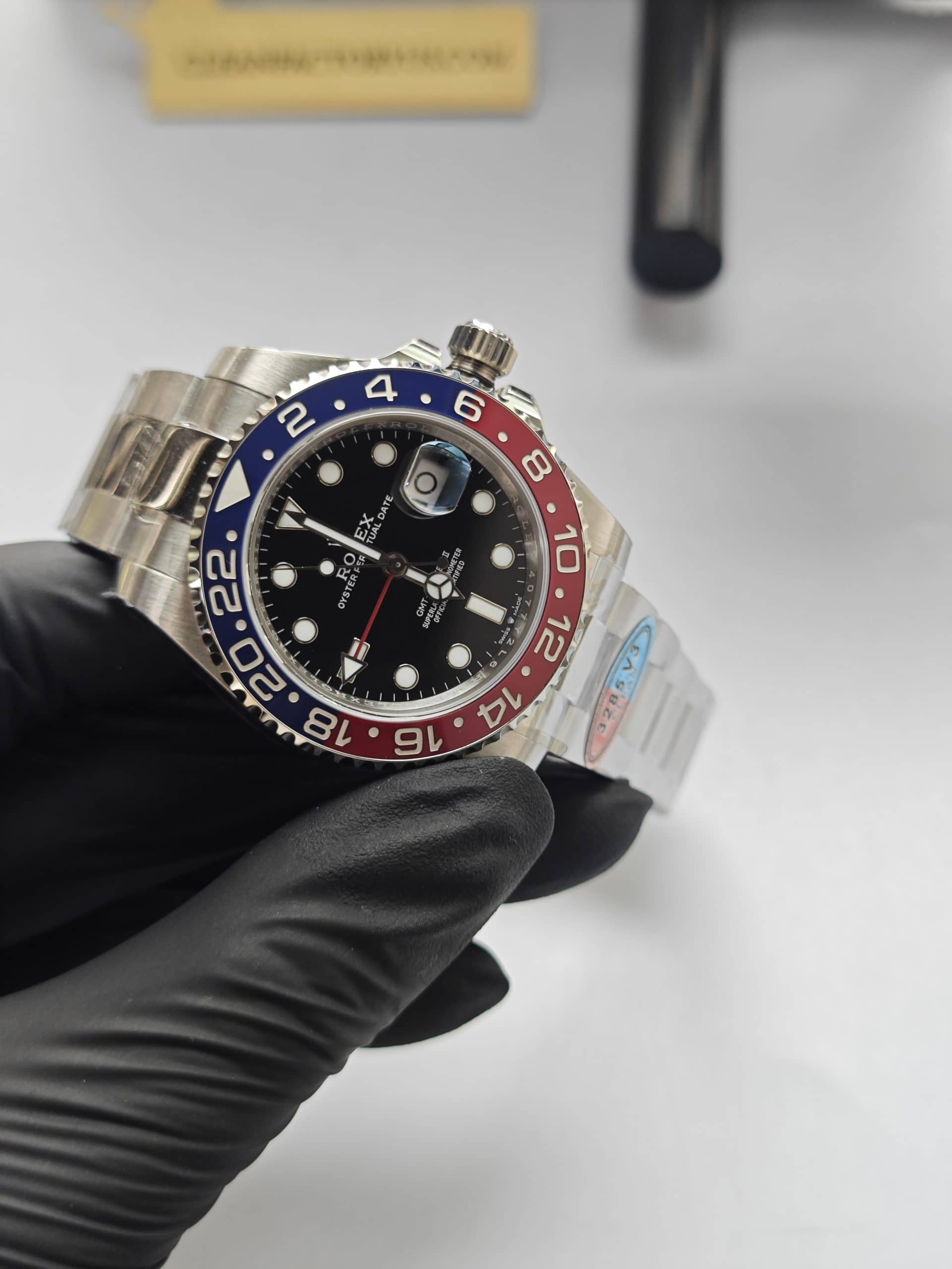Clean Factory Rolex Gmt Master Ii 126710blro Oyster Pepsired Blue Ceramic Bezel 904l Steel Best Edition 3285 Movement
