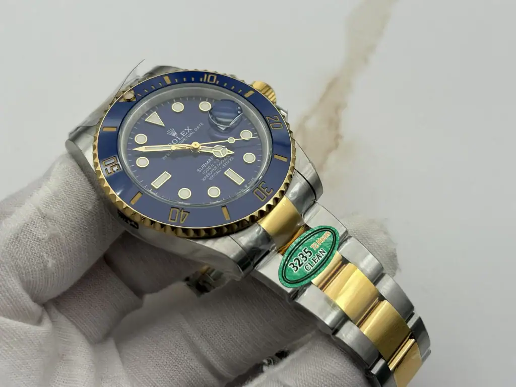 Clean Factory Submariner 126613LB 18k Gold Wrapping and Link Coverage