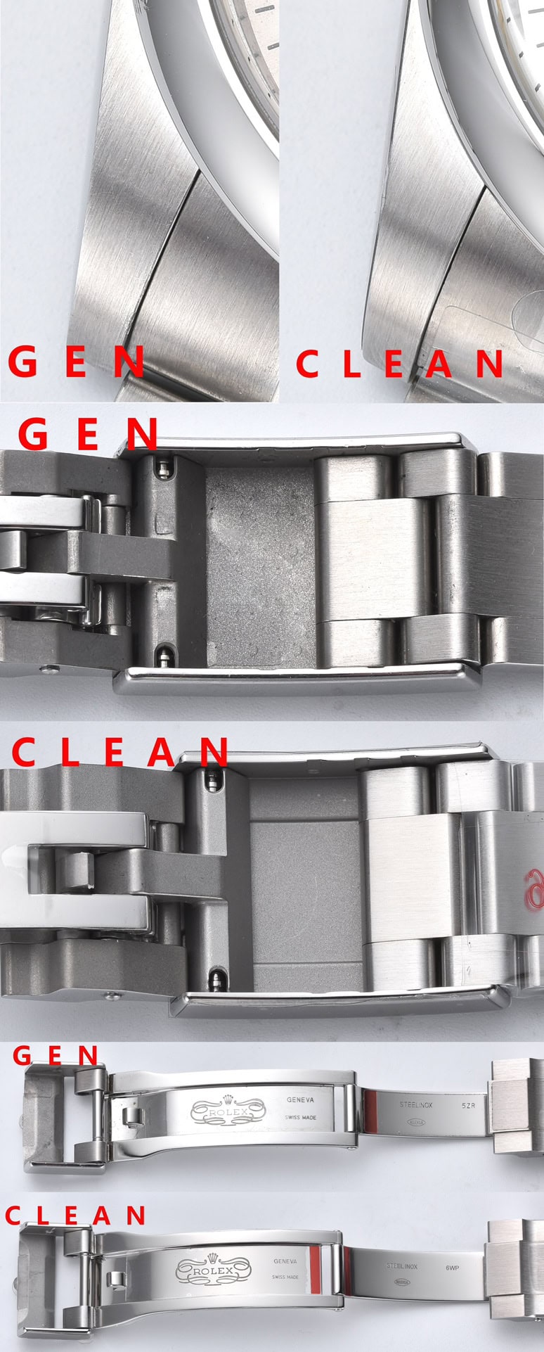 Clasp Bead-Blasting and Inner Mechanics Inspection