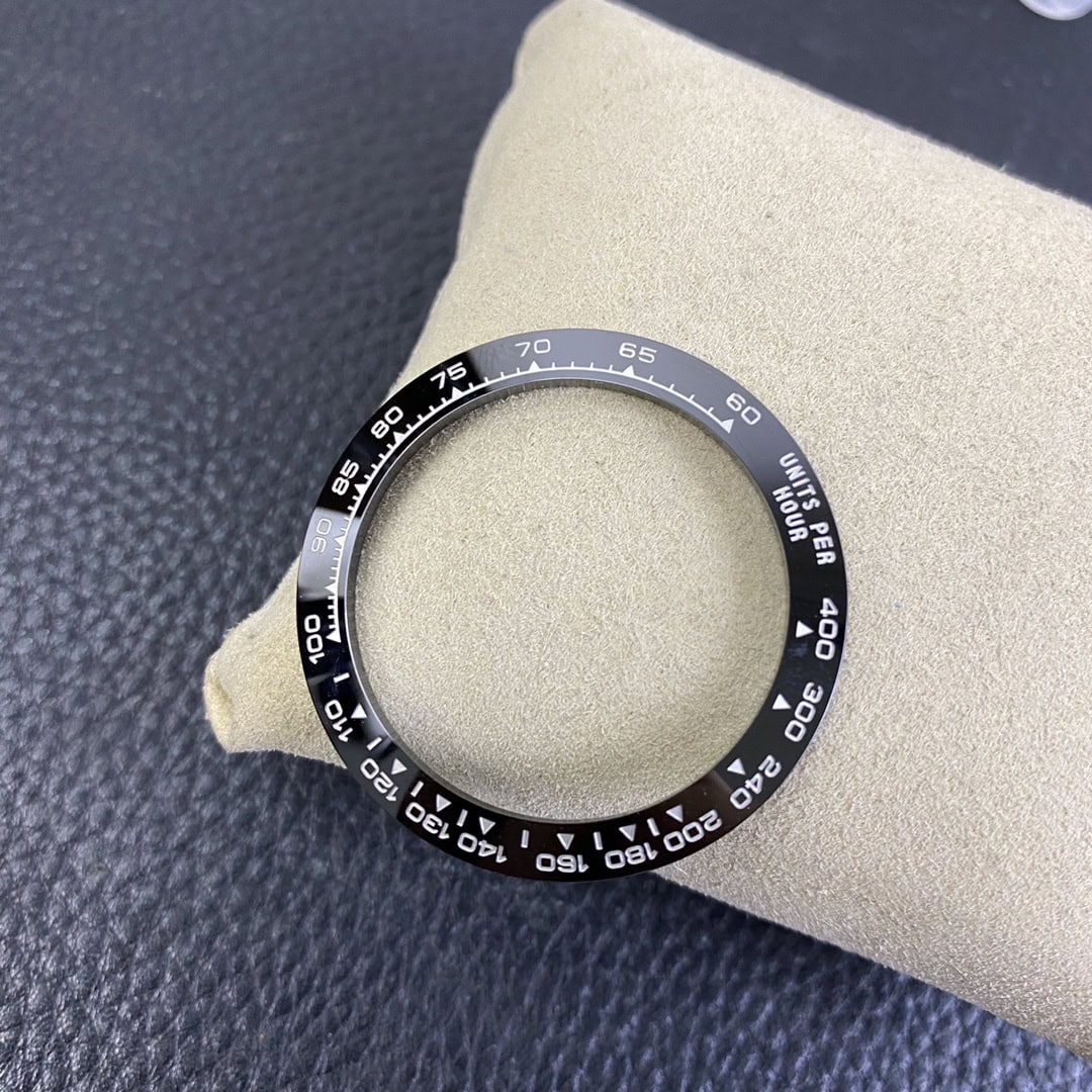 Clean Factory Daytona Glossy Black Ceramic Bezel with Platinum Numerals