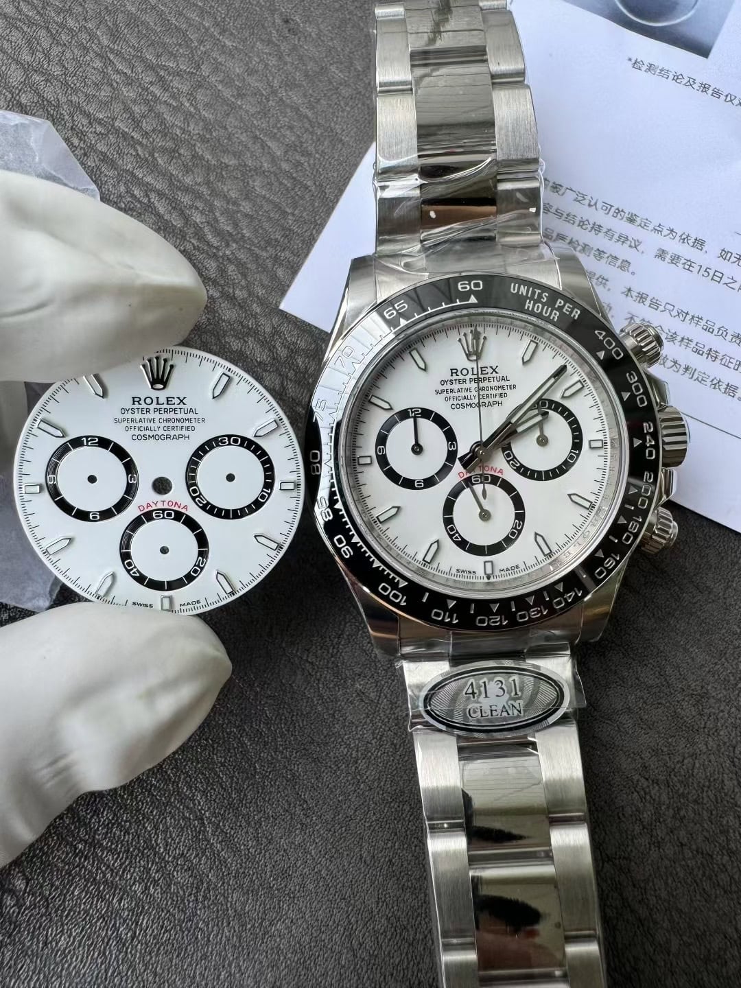 RB Dial Replacement Side by Side with Clean Factory Daytona